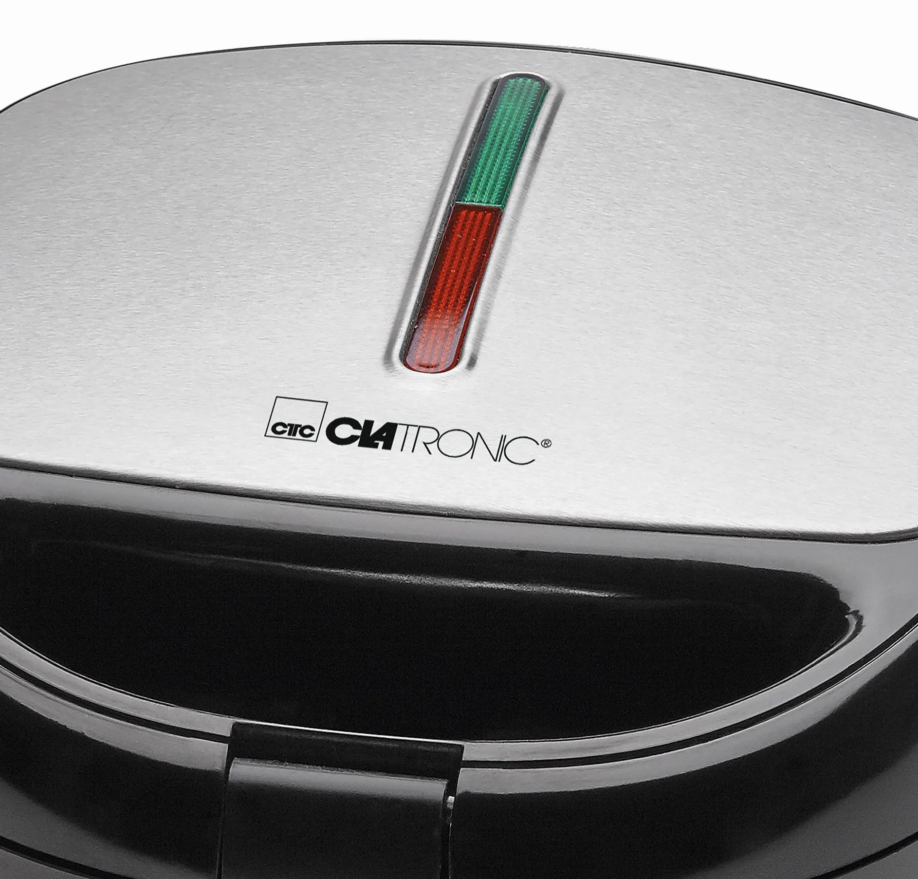 Apparecchio multifunzione Clatronic 3 in 1 | Tostapane per sandwich, piastra per cialde e grill a contatto | 800 Watt | Lavabile in lavastoviglie | Rivestimento antiaderente | ST/WA 3670