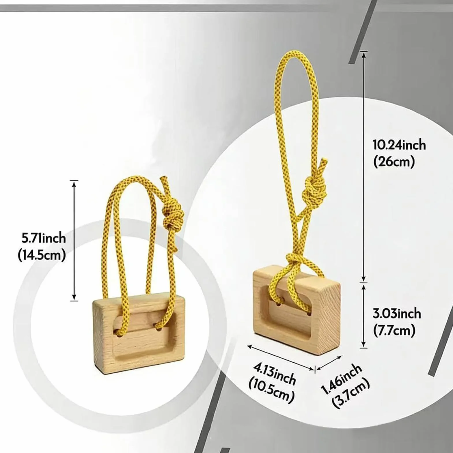 Tabla de Suspensión de Escalada de Madera - 1 Par para Entrenamiento de Agarre, Interior y Exterior