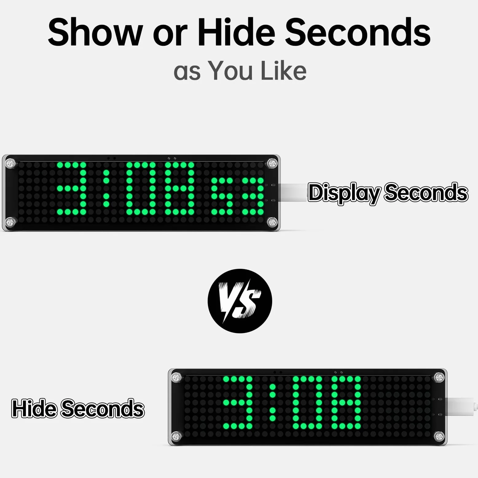 Reloj inteligente con WiFi para geeks, reloj digital LED de escritorio con sincronización NTP personalizada, fecha, día de semana y segundos, reloj electrónico para estudios, salas de control