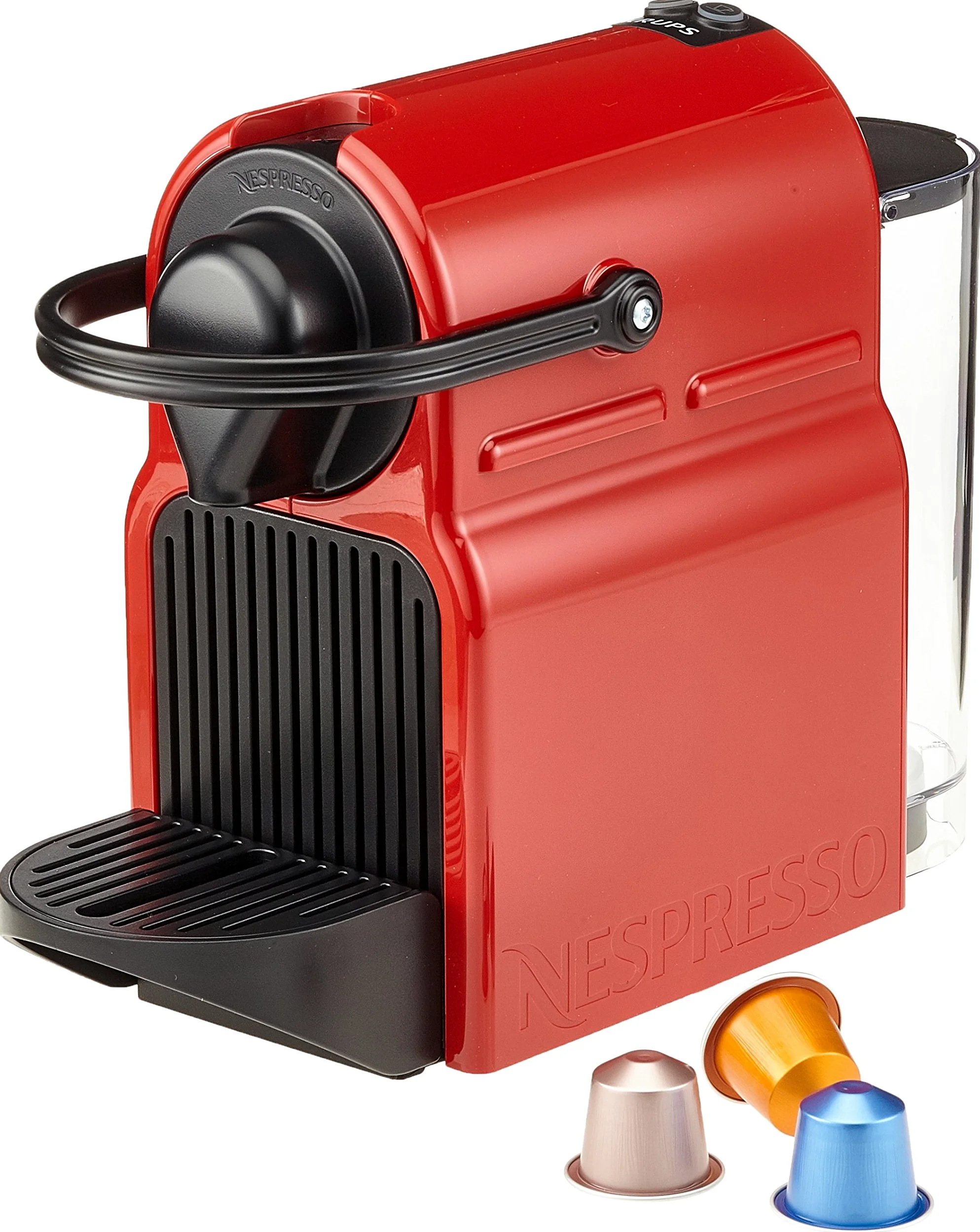 Nespresso Inissia Krups XN100510, Cafetera de Cápsulas, Rojo