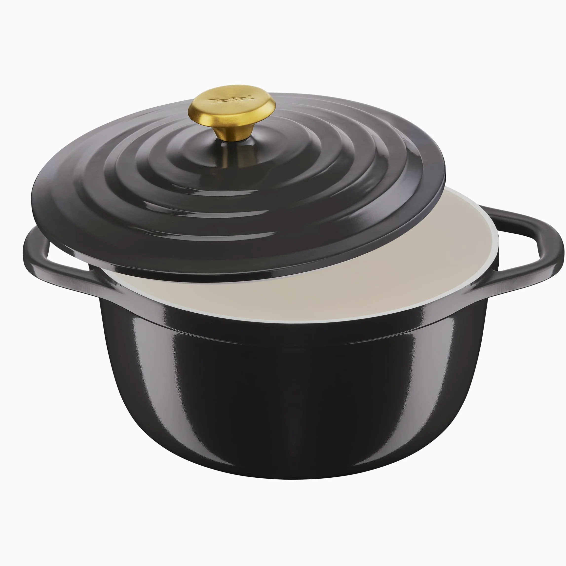 Tefal Cocotte Air 24 cm - cazuela de aluminio fundido de 4,7 L de capacidad, revestimiento cerámica, resultados tiernos, apto para horno y cocinas convencionales, incluso inducción, apto lavavajillas