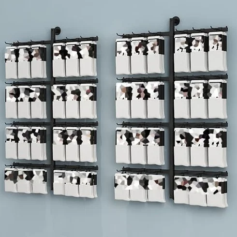 WIGING Expositor De Pared para Calcetines, Soporte Organizador De Almacenamiento De Metal para Bufandas, Cinturones, Calcetines, Soporte para Ropa Interior, Fundas para Teléfono Móvil(White,80x100cm)