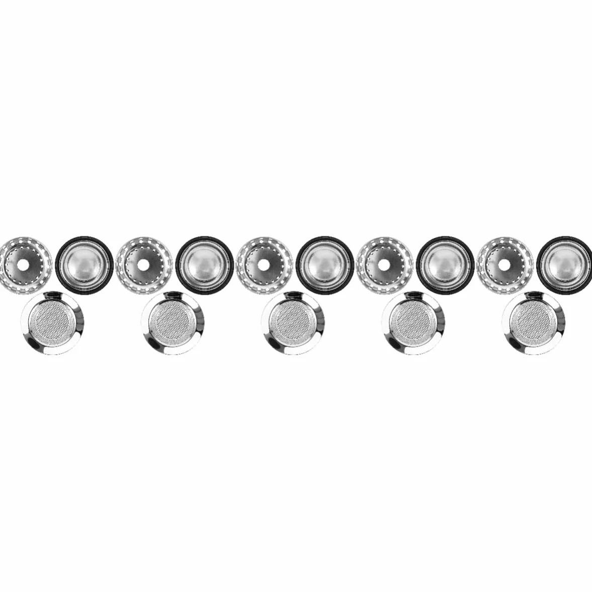 NUOBESTY 5 Juegos Enchufe De Sello De Agua para Lavavajillas Sumideros Filtrar Colador Drenar Accesorios Fregadero Escurreplatos Plata Acero Inoxidable