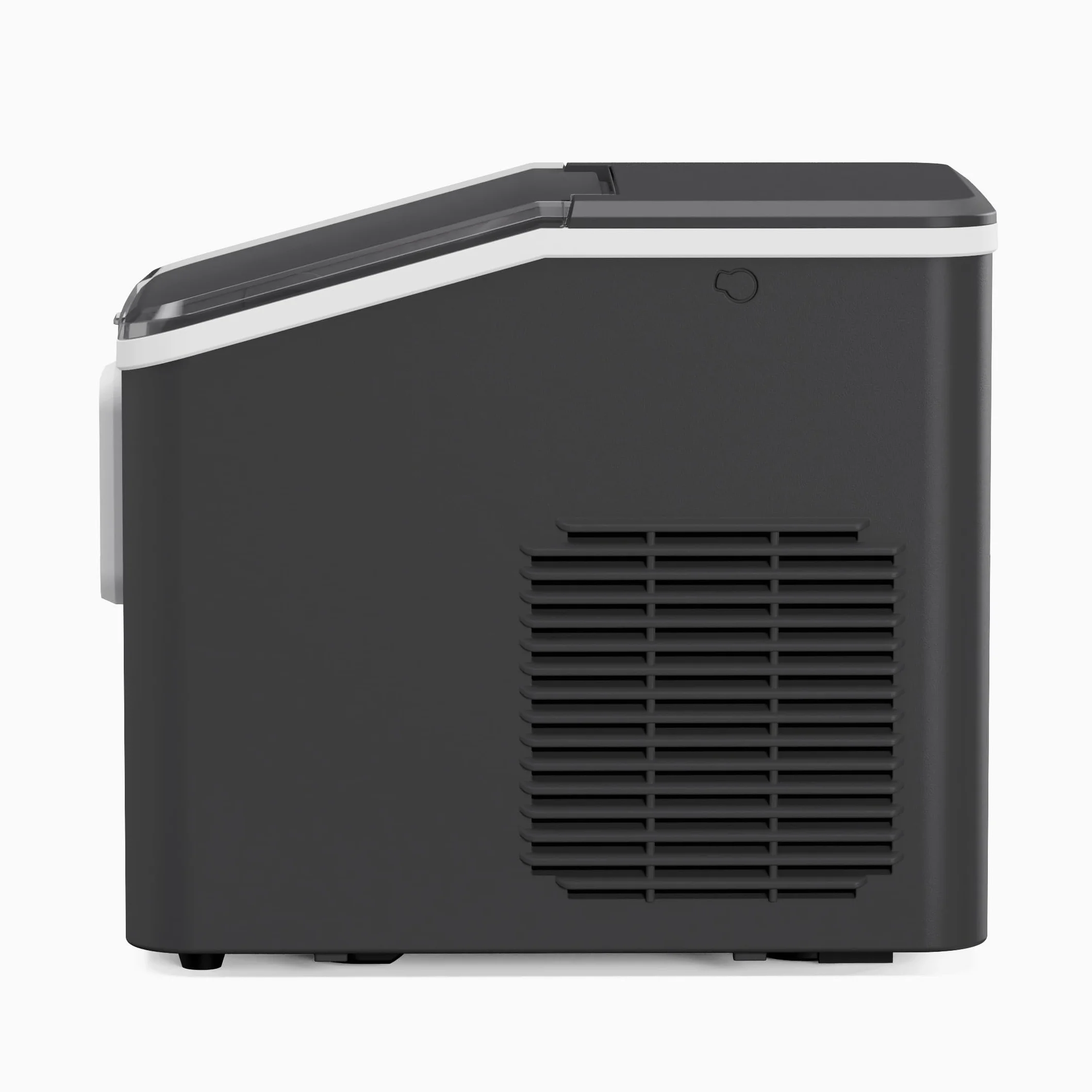 H.Koenig Máquina de hielo KUB12, 12 kg de cubitos de hielo en 24 horas, Compacto, Silencioso 1 L, Cubitos listos en 6-8 minutos, Paleta incluida
