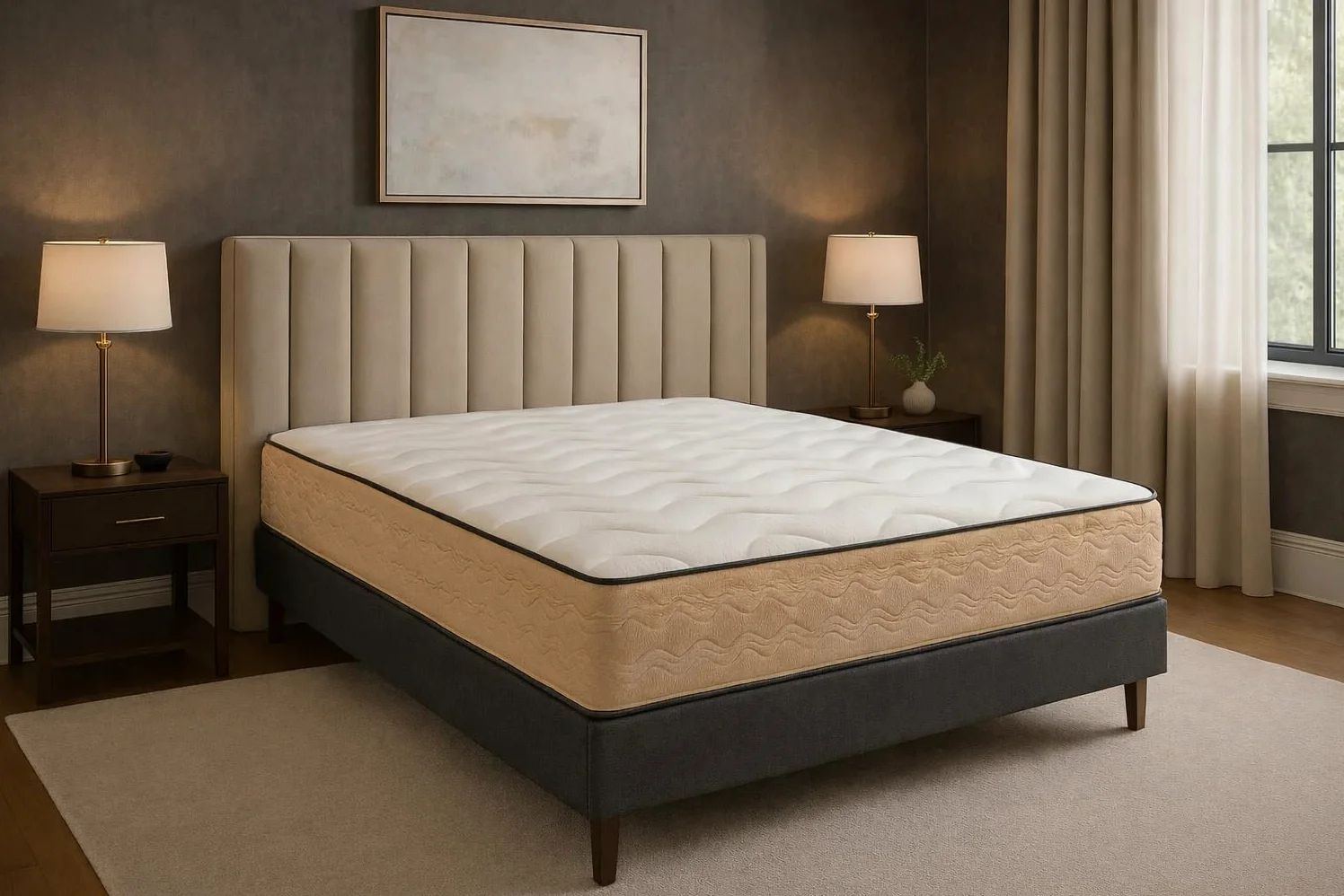 DAGOSTINO Home - Colchón Viscoelástico Firenza 150x190 | Altura 25 cm | Firmeza Alta H3 | Tecnología Visco Zen Adaptativa | Doble Cara Invierno Verano | Núcleo Core Vital | Blanco