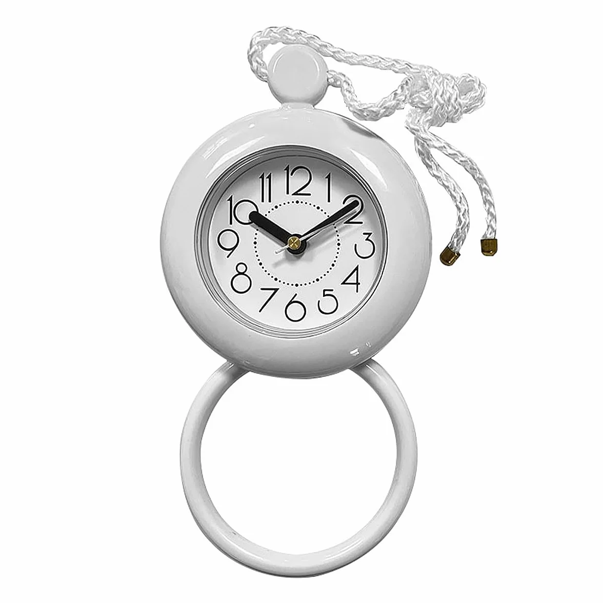 POFET Reloj de baño Reloj de Ducha a Prueba de Agua con Toalla Colgando Relojes a Prueba de Agua para baño Relojes de Cocina con Temporizador (Blanco)