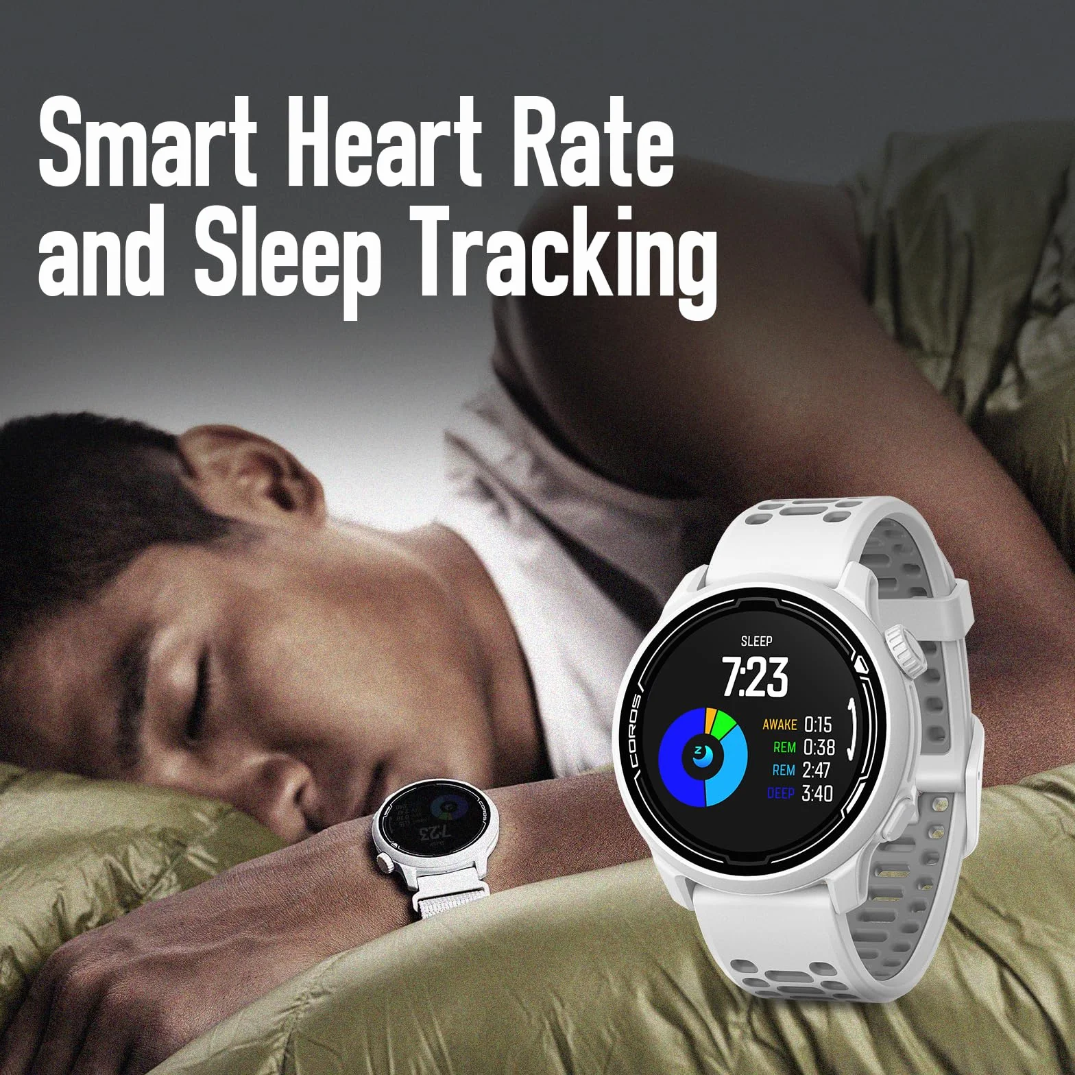COROS Pace 2 Premium GPS Sport Watch Dark Navy Nylon Band