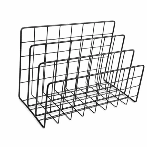 Estante de Almacenamiento, Estante de Hierro Para Archivar, Organizador de Escritorio, Cesto Para Guardar Tarjetas, Cartas y Revistas