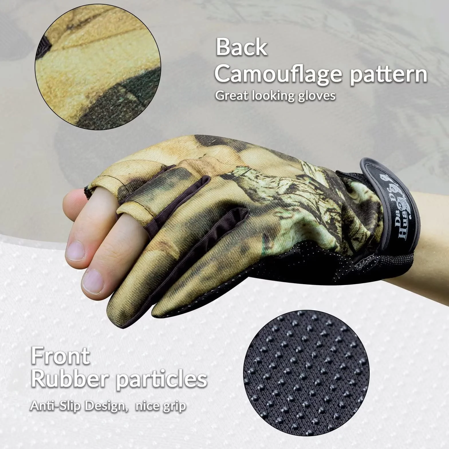 THKFISH Guantes de Pesca con Cortes en los Dedos Transpirable Antideslizante