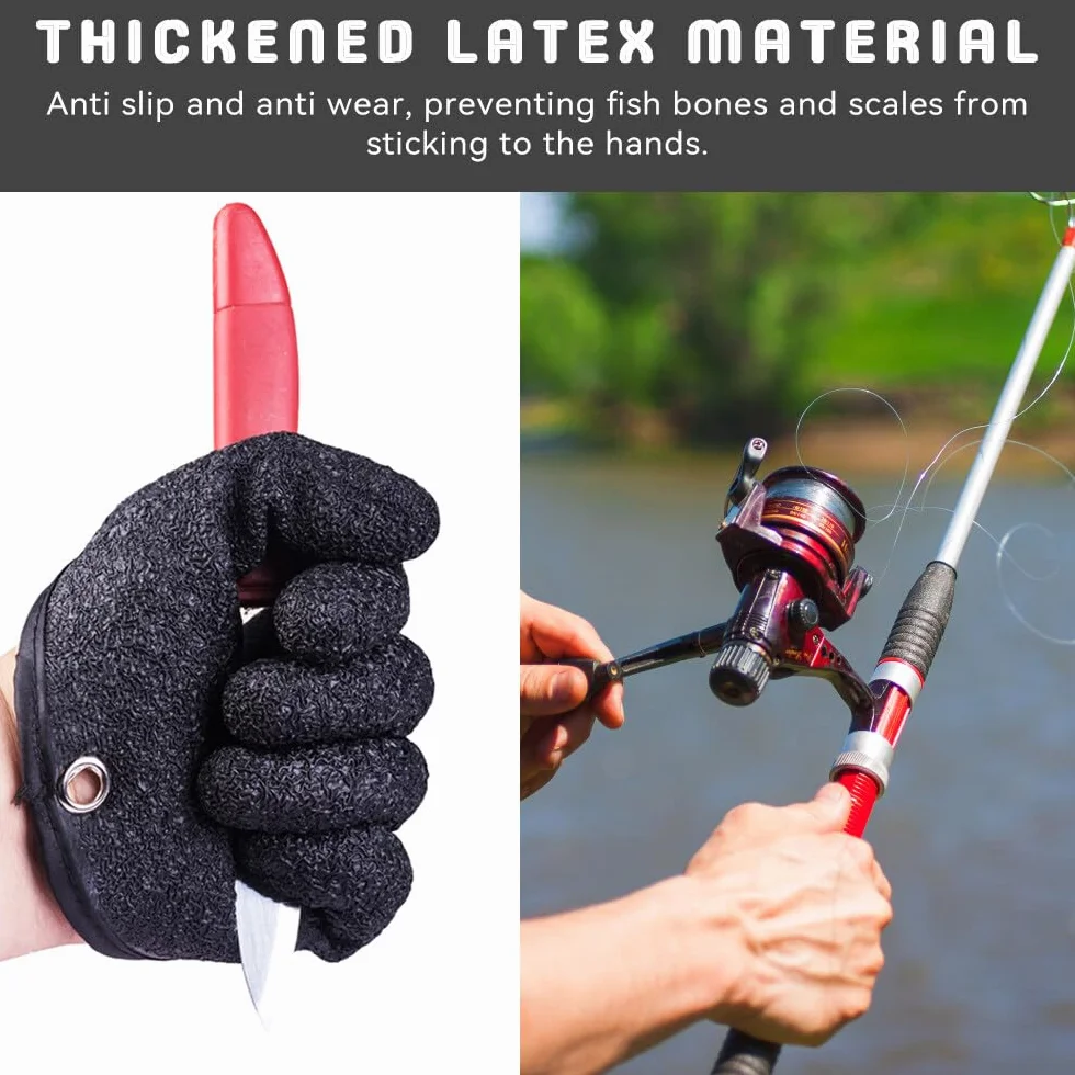 Jadin Guantes de Pesca Impermeables Antipinchazos Alicates Multifuncionales