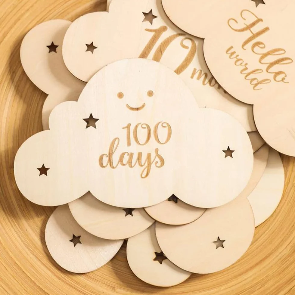 Juego de Tarjetas de Metas para Niños - Papel Piedra Hito Nube y Estrella Decoración