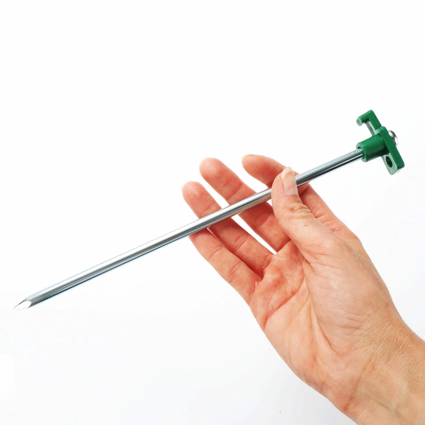Piquetas de Acero para Carpa com-four 16x - Estacas Largas y Duraderas con Montaje de Plástico para Acampar