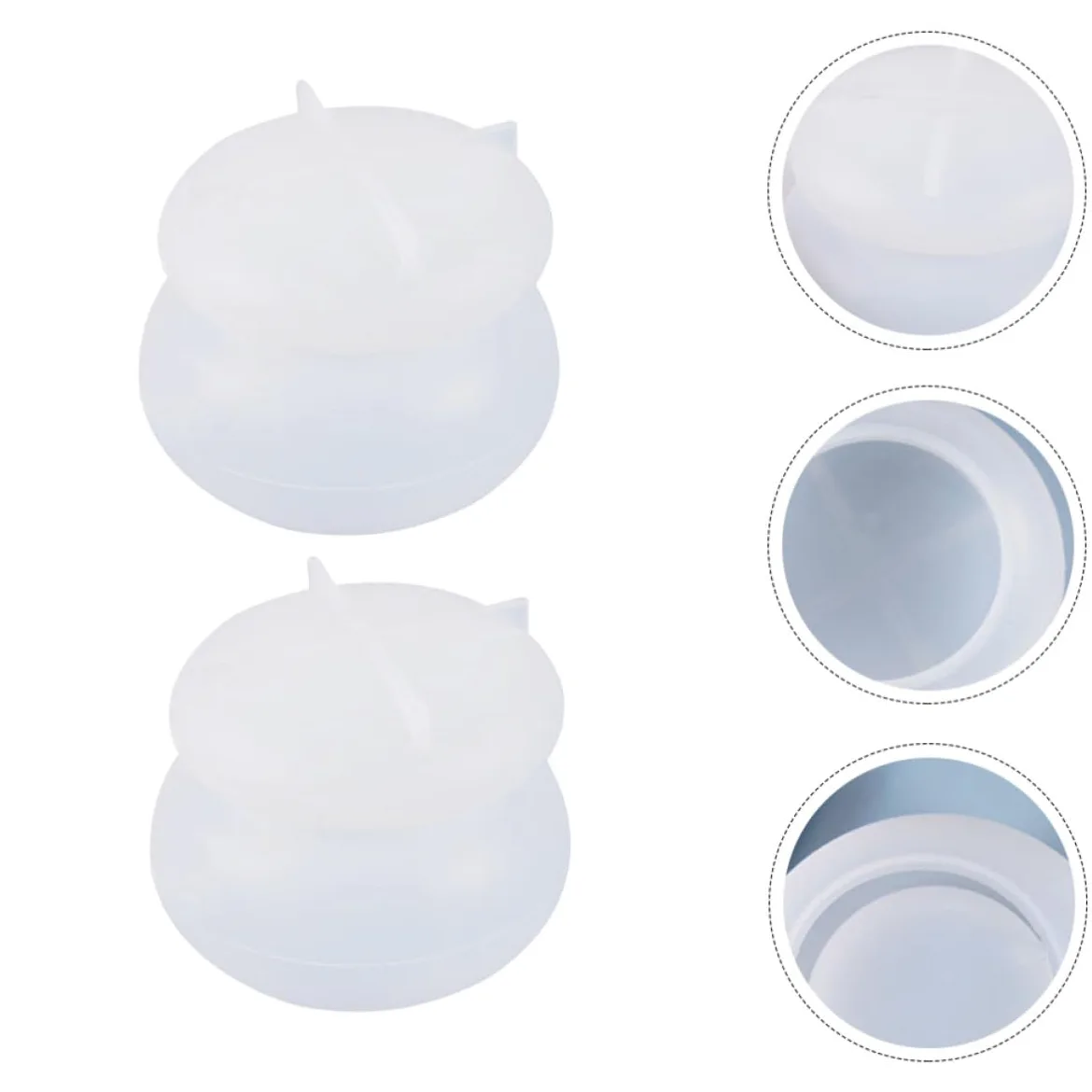 Cabilock 10 Unidades Molde de Silicona para Tarro de Colorete DIY | Blanco, Fácil de Desmoldar y Limpiar, para Principiantes y Expertos en Artesanía Creativa