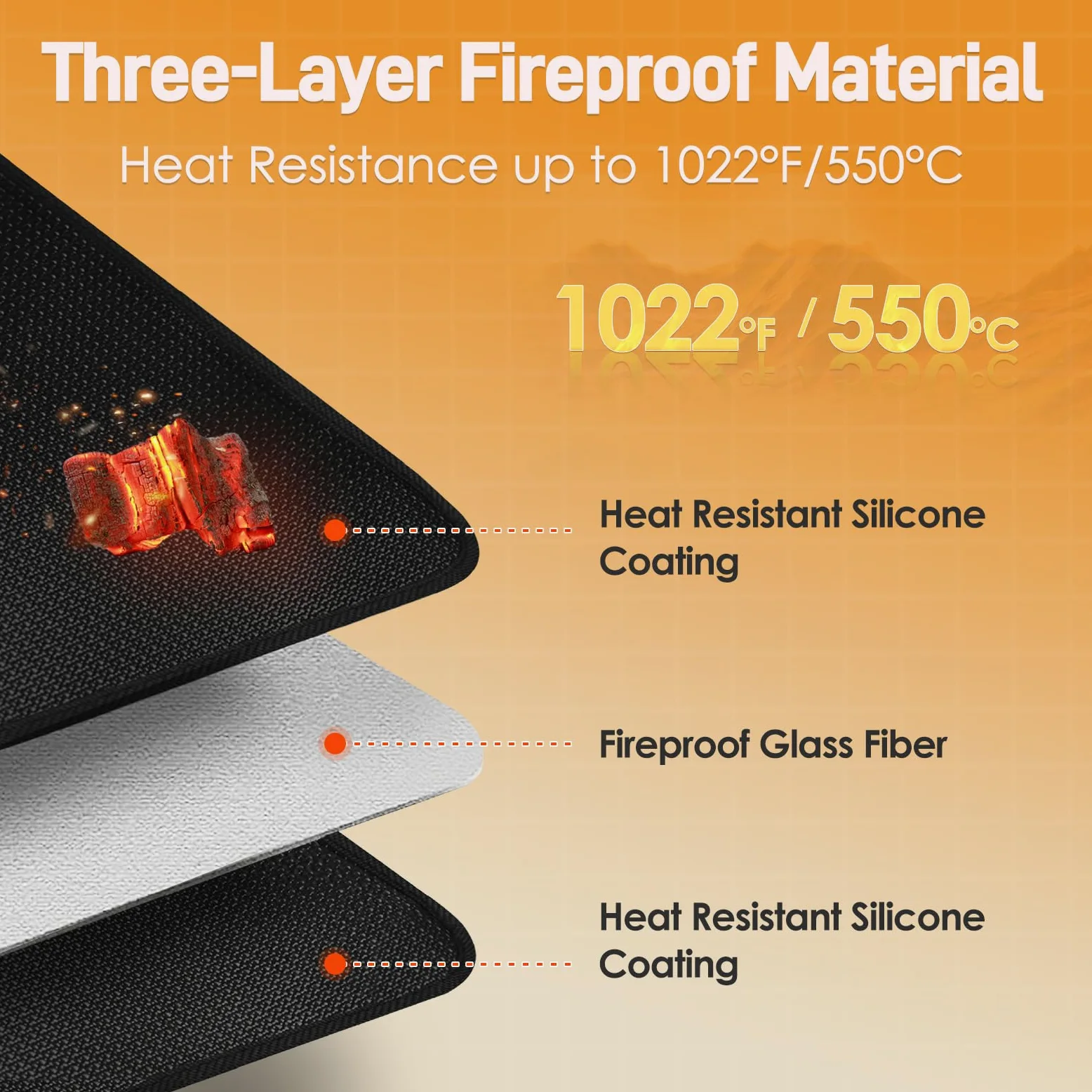 Tapete resistente al calor para freidora de aire, 16 x 20 pulgadas, tapete resistente al calor para encimera, protector de encimera de silicona ignífuga para freidora de aire, cafetera