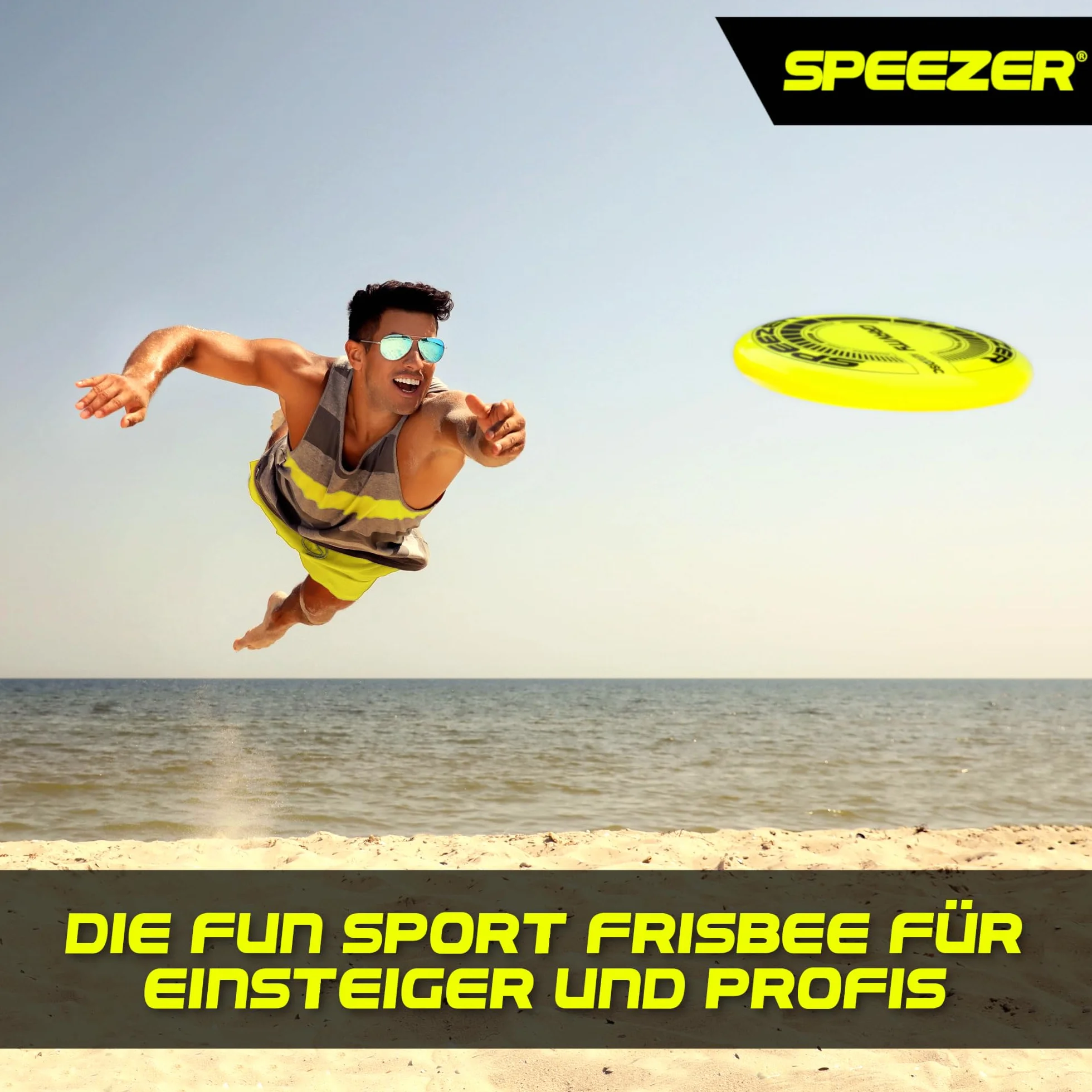 SPEEZER Frisbee Gravity 175 g amarillo neón disco de lanzamiento profesional