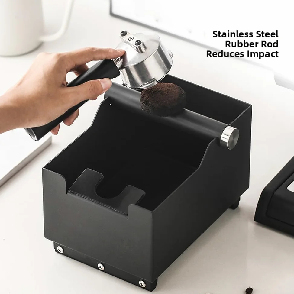 Cafetera para acero Inoxidable Doble Función Cafetera para acero | función prensar y raspar, gestión eficiente posos, para herramienta esencial para barista, para acero duradero
