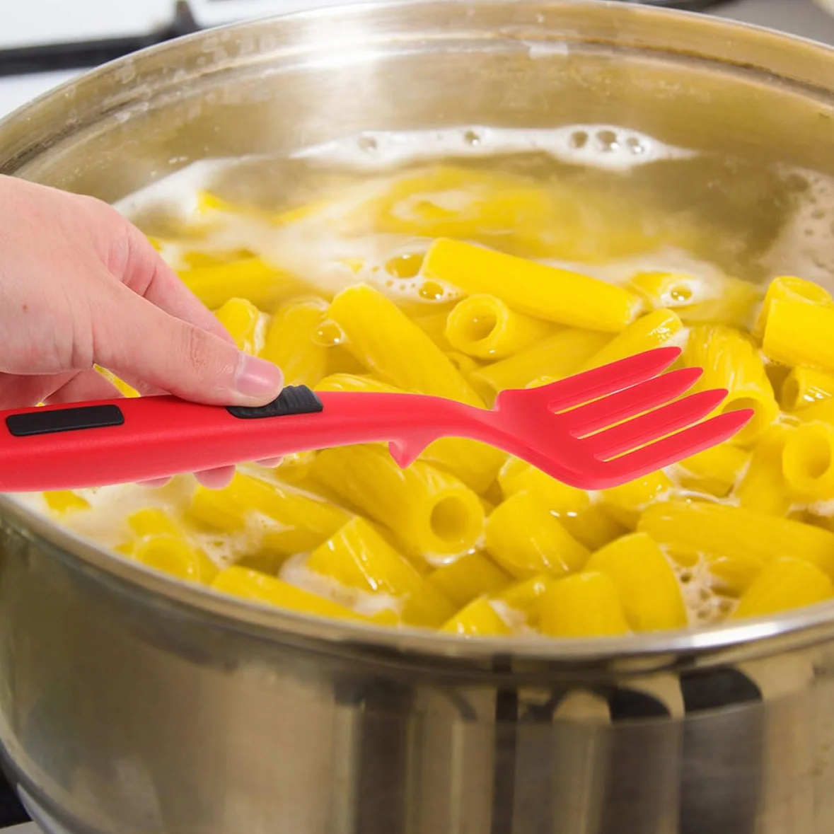 Ciieeo Tenedor de Silicona Flexible Horquilla Multifunción 2 Unidades para Cocina Ergonómico y Antiadherente para Pasta y Uso Doméstico