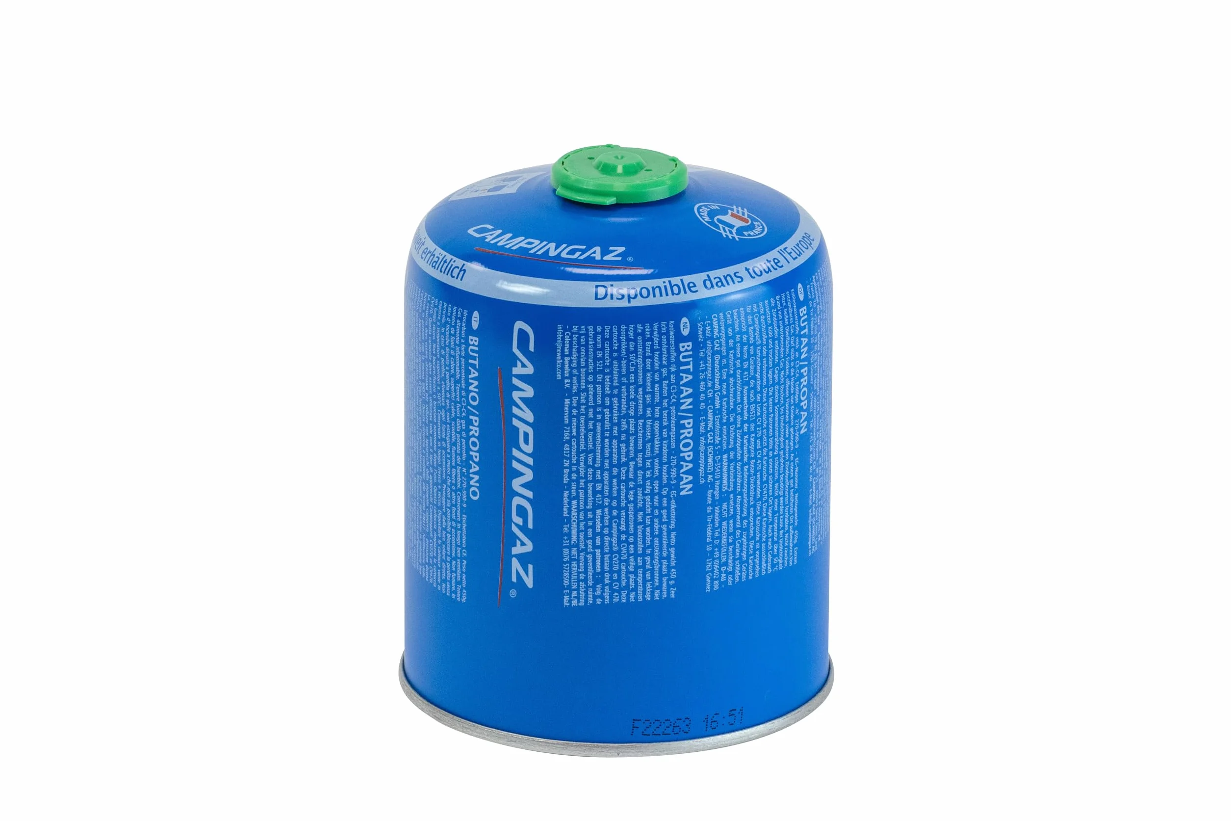 Campingaz CV 470 Plus Cartucho de Gas 450 g Butano/Propano 80/20 para Estufas Parrillas Lámparas
