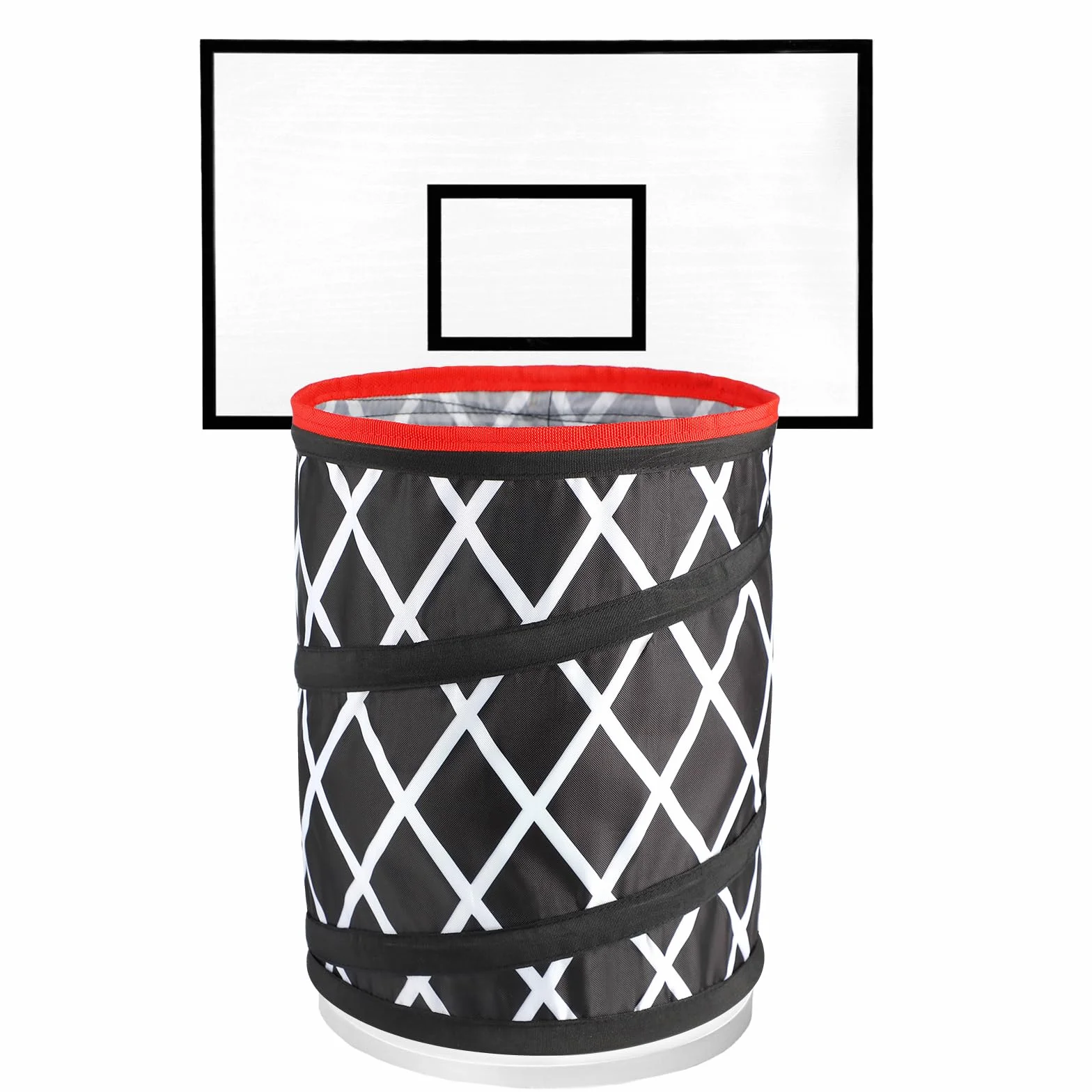 MORNING SUN Cesta de baloncesto con tablero de madera, decoración original para aficionados