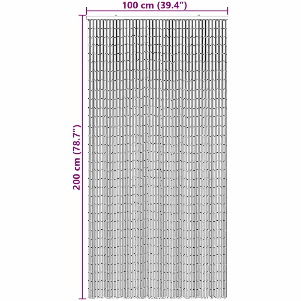 vidaXL Cortina para Puerta Insectos Gris Claro 100x200cm bambú, Cortina mosquitera, Cortina de bambú, Cortina para Exteriores, mosquitera de Puerta