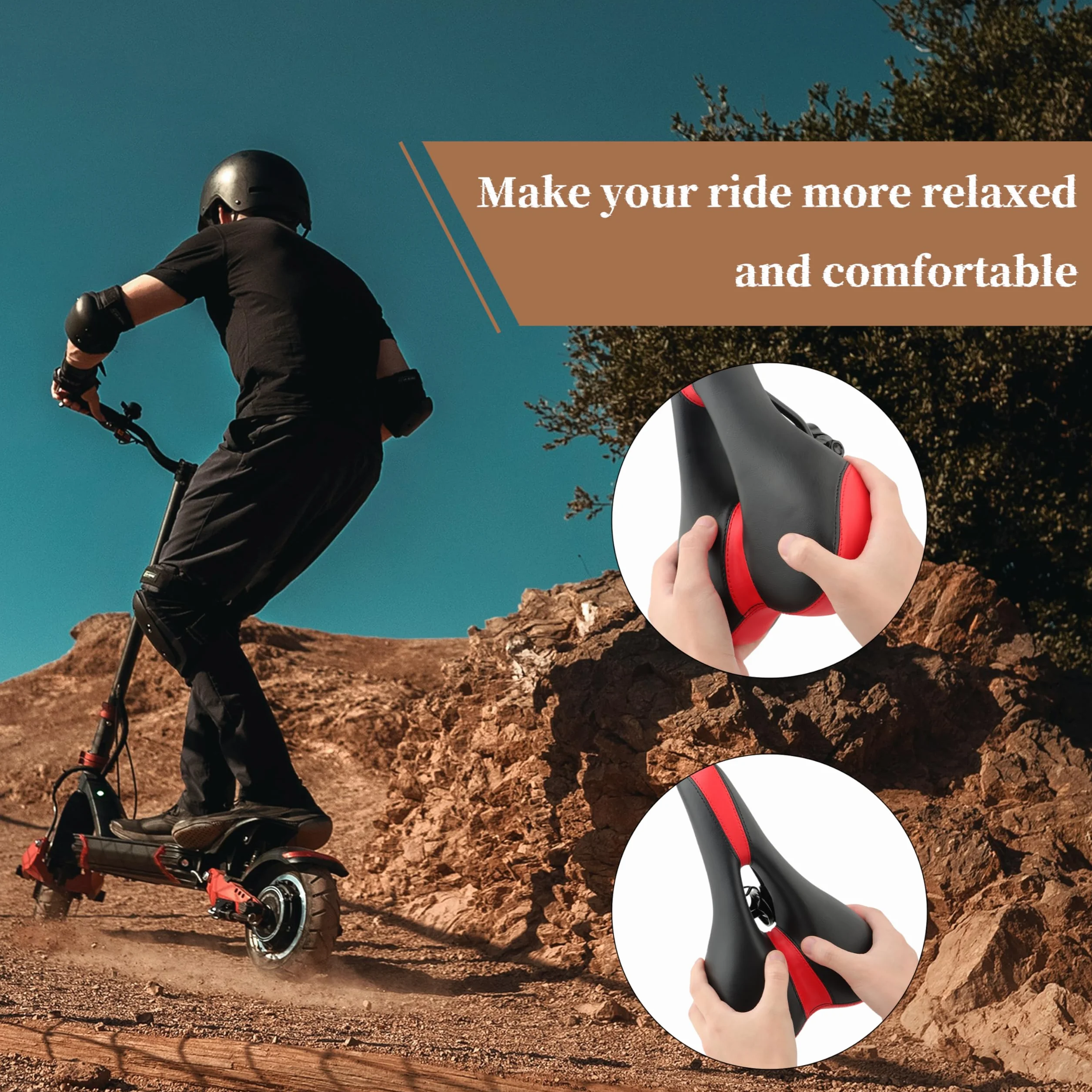 Sillín ajustable para scooter eléctrico Xiaomi 1S/Pro/Pro2/Mi3, 47-64 cm