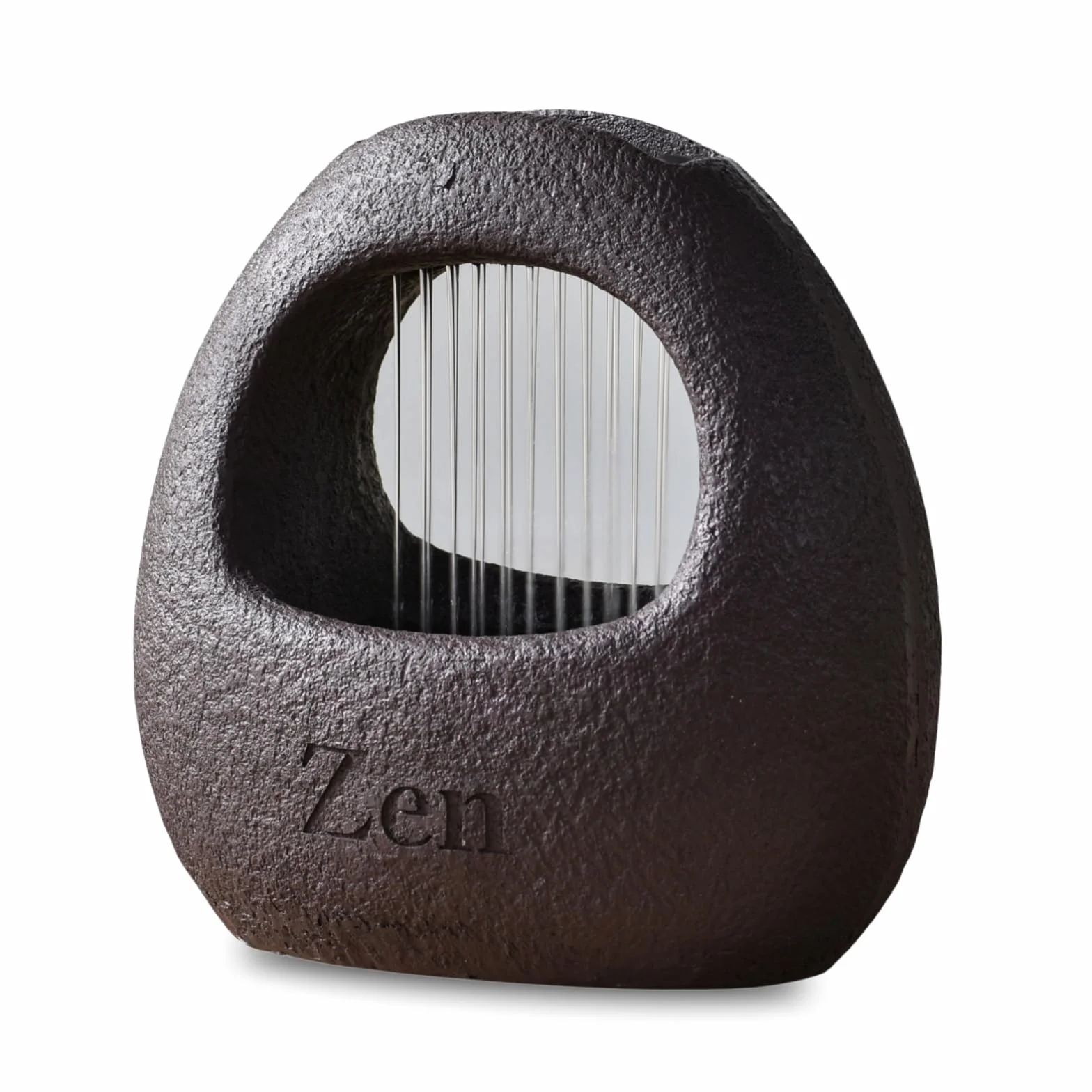 Zen Light SCFR22-B2 - Fuente de Cortina de Lluvia Luminosa Colorida, decoración de Ambiente Zen Relajante, Fuente de Mesa Decorativa, Idea de Regalo insólito, Altura 23 cm