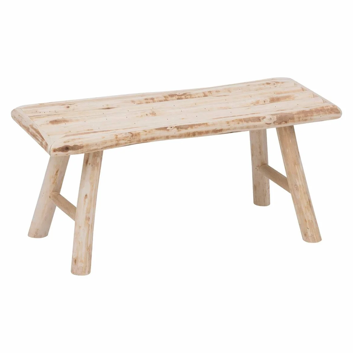 Atmosphera - Banco Auxiliar Woody de Madera Maciza, 70 x 26 x 31 cm - para recibidor, salón, Dormitorio