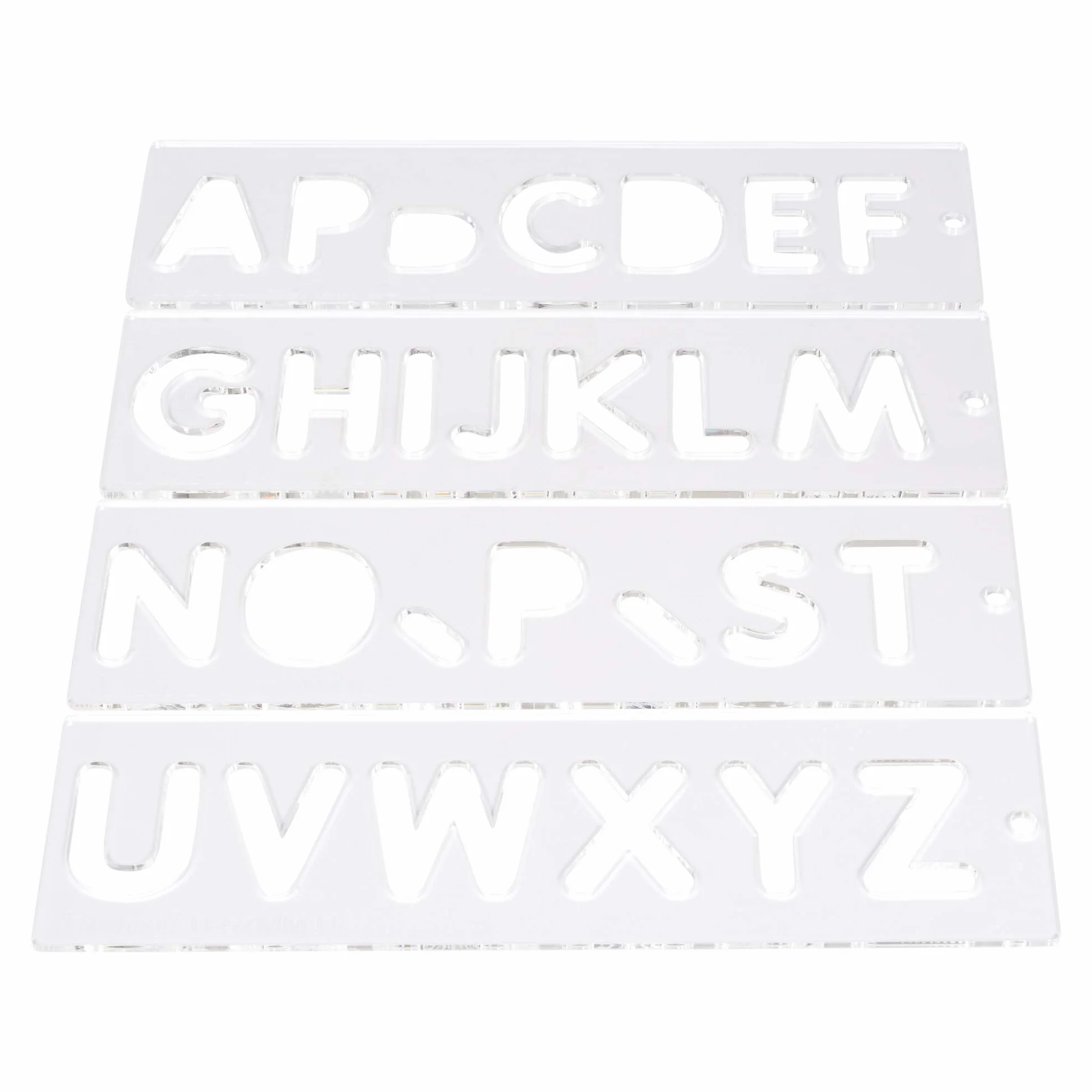Trend Plantillas de enrutamiento letras mayúsculas Vogue para letreros | Plantillas de plástico transparente para enrutado preciso de letreros con tipografía Vogue, TEMP/LUC/57