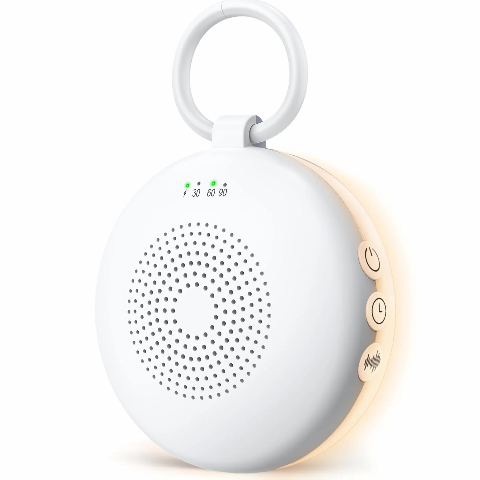 Máquina de Ruido Blanco para Dormir Bebé, Sonido Portátil con 12 Sonidos Relajantes, Luz Nocturna 6 Velocidades, Memoria y 3 Temporizadores