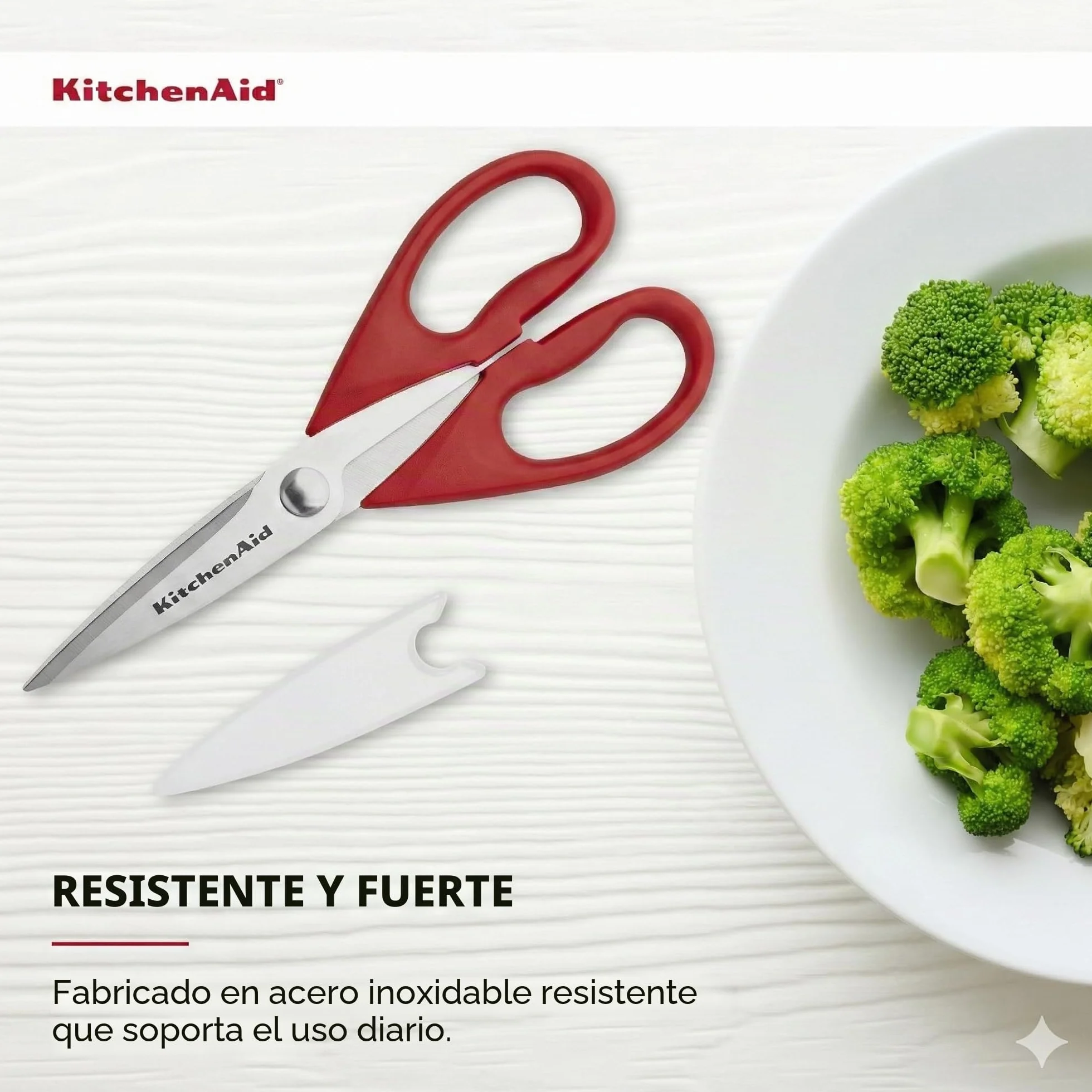 KitchenAid KE351OHERA - Tijeras multiusos (22 cm), color negro