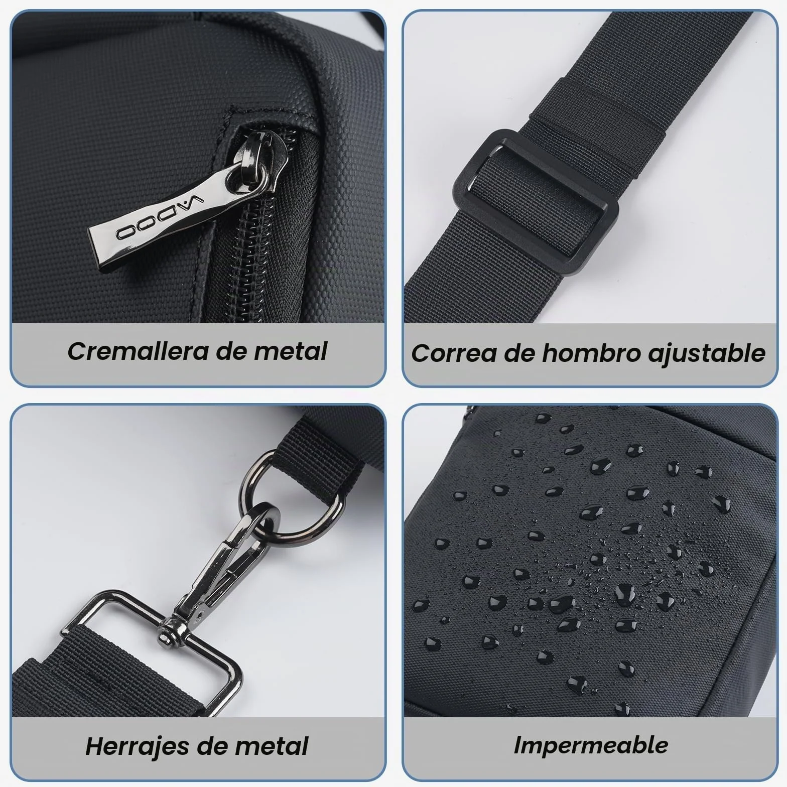 FRID Bolso Bandolera Hombre Impermeable Sling Chest Bag para Deportes al Aire Libre