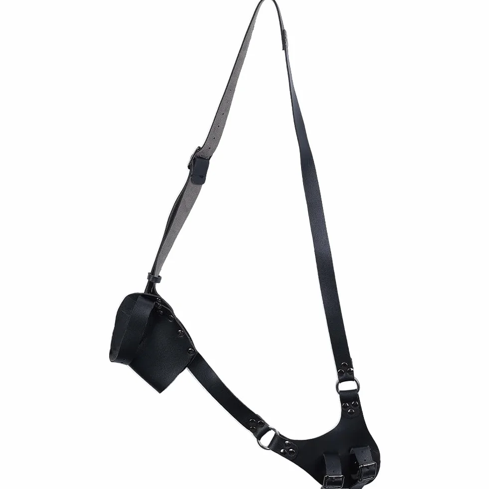 GORGECRAFT Ajustable Negro Cinturón de Vaina de Espada de Cuero con Funda de Daga Pirata Medieval Correa de Hombro Soporte de Funda Accesorio de Tela Larp para Cosplay