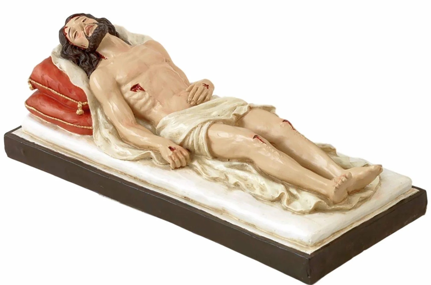 Paben Articoli Religiosi - Estatua de Cristo muerto en la resina del Belén Pascual, longitud 13,5 cm