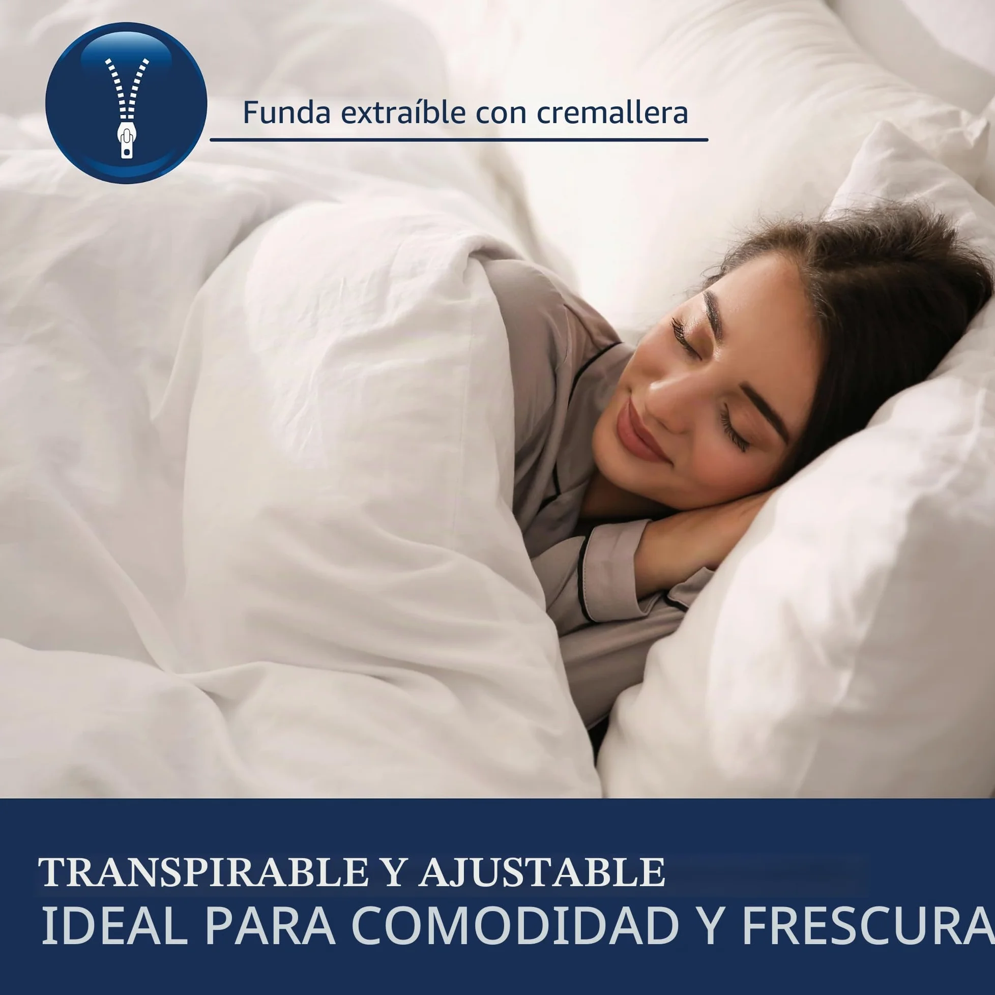 billerbeck S20 - Almohada Cervical de látex, 40 x 80 cm