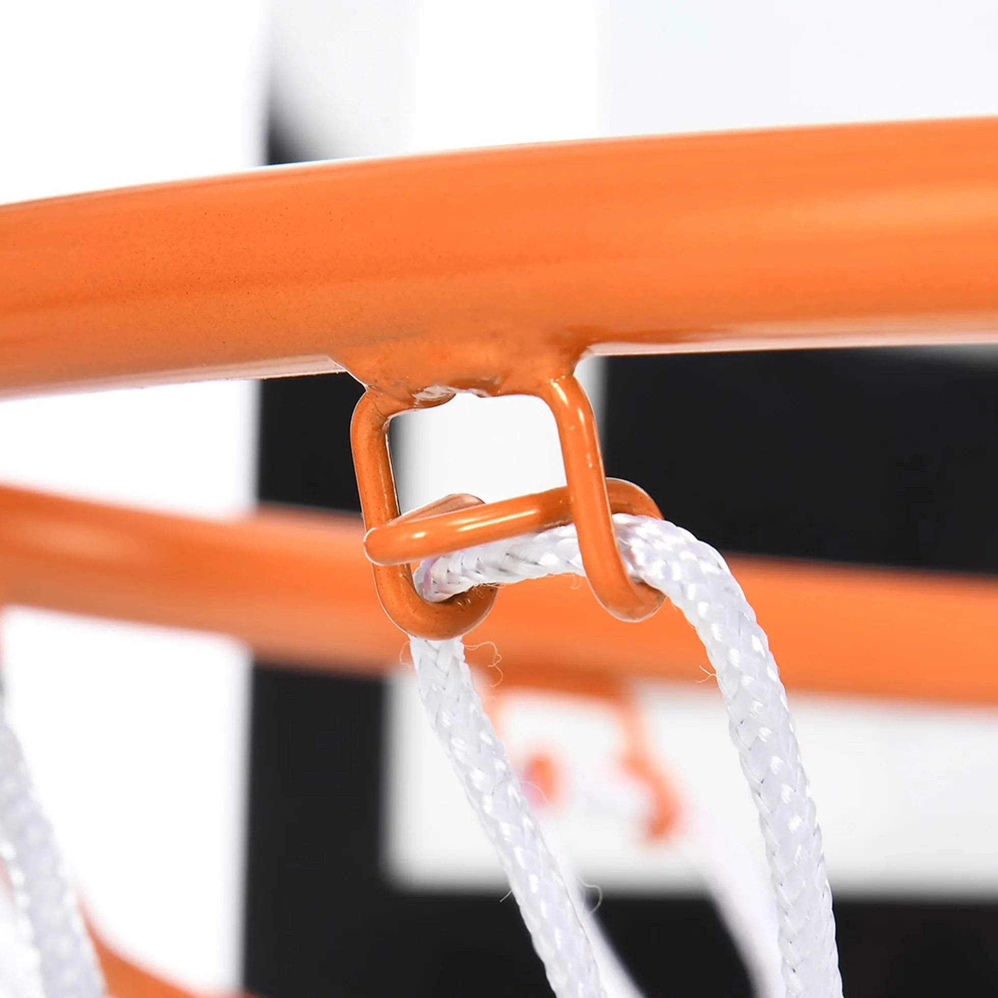 SPORTNOW Canasta de Baloncesto de Pared con Red y Marco de Acero 113x61x73 cm Negro