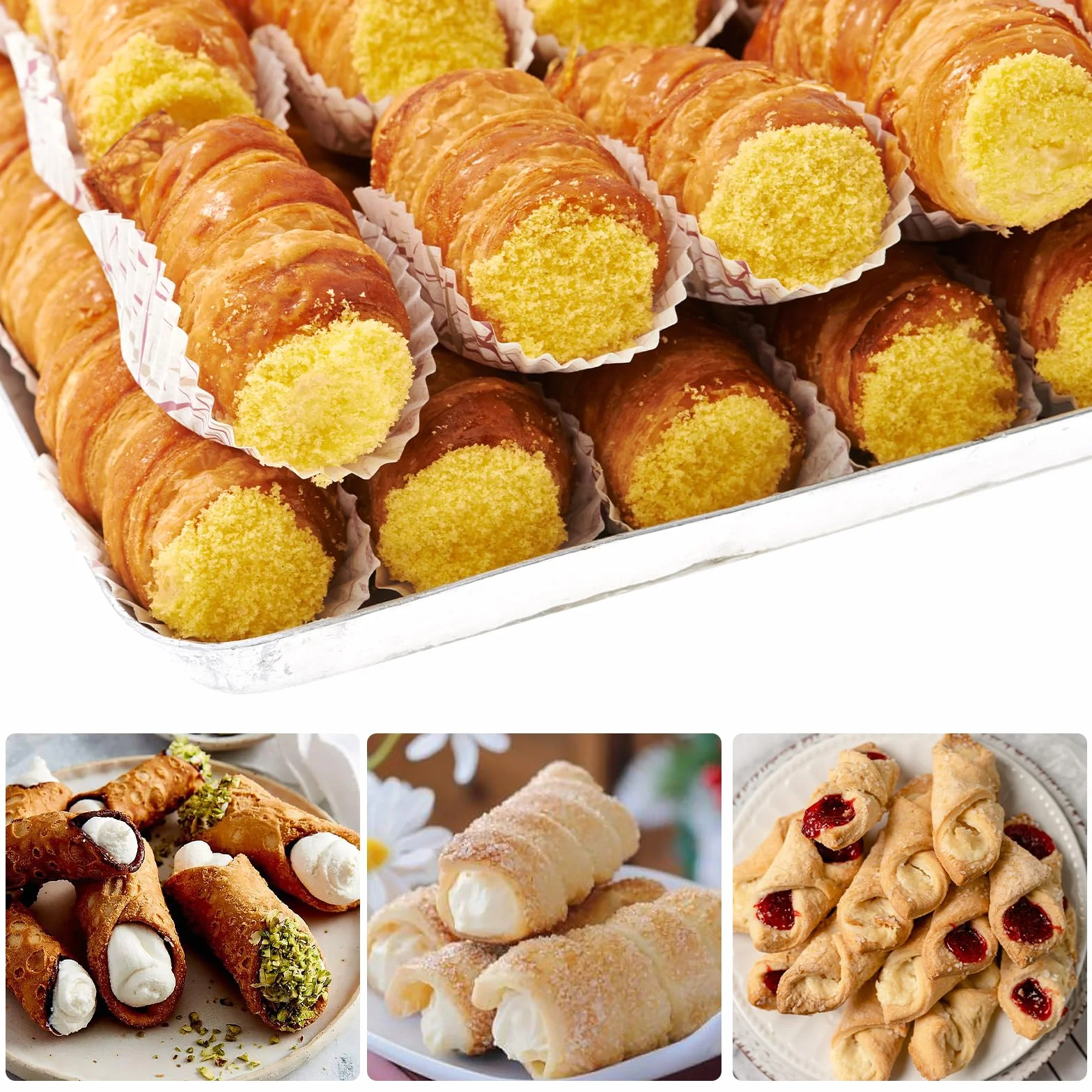 21 PCS Cannoli Molde Tubos, Cannoli Tubes Inoxidable 12 x 2 cm con Cepillo de Limpieza Antiadherente Molde Croissant