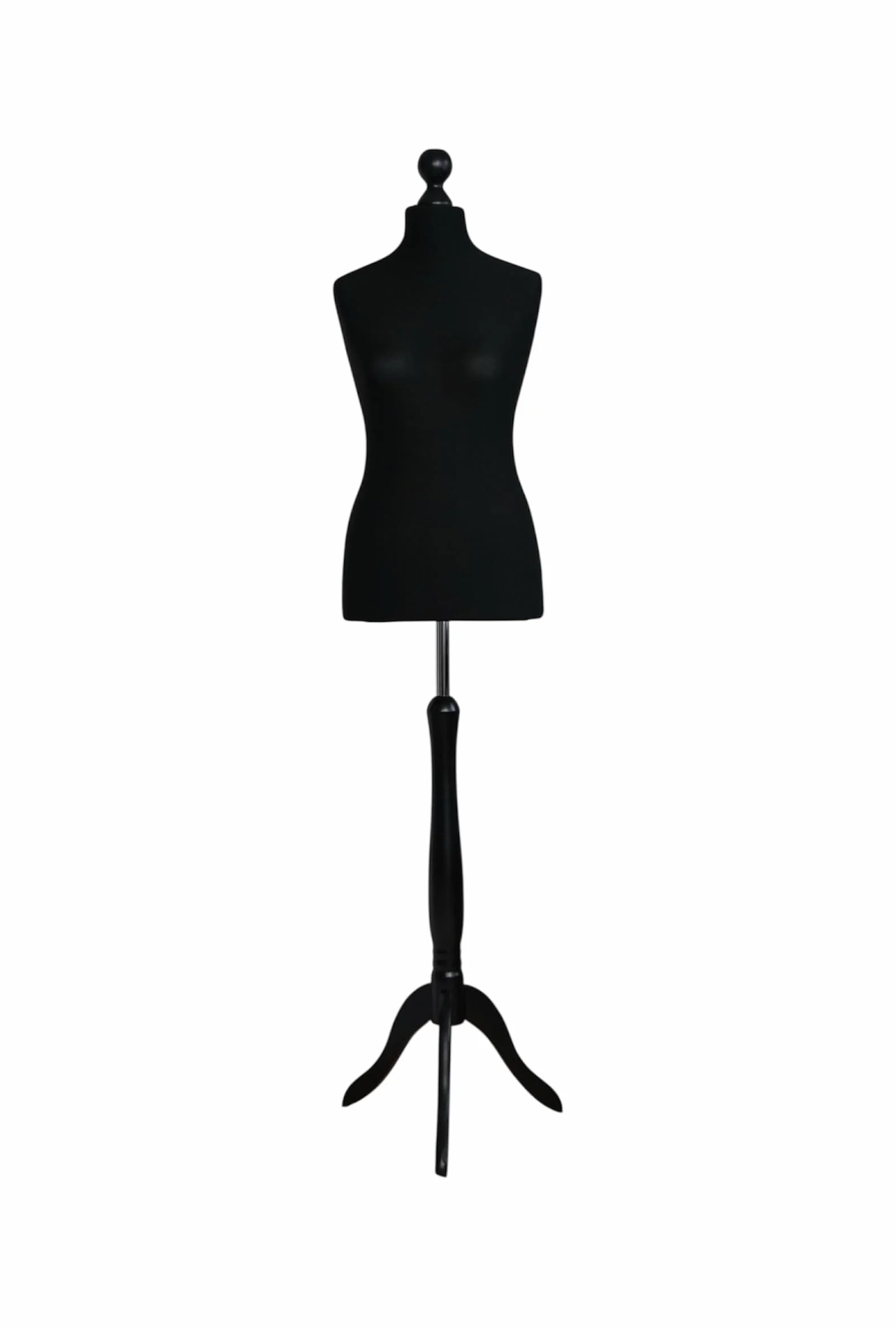 LUSORIA Maniquí de sastre, busto de sastre femenino, negro/negro (XXL 46/48)