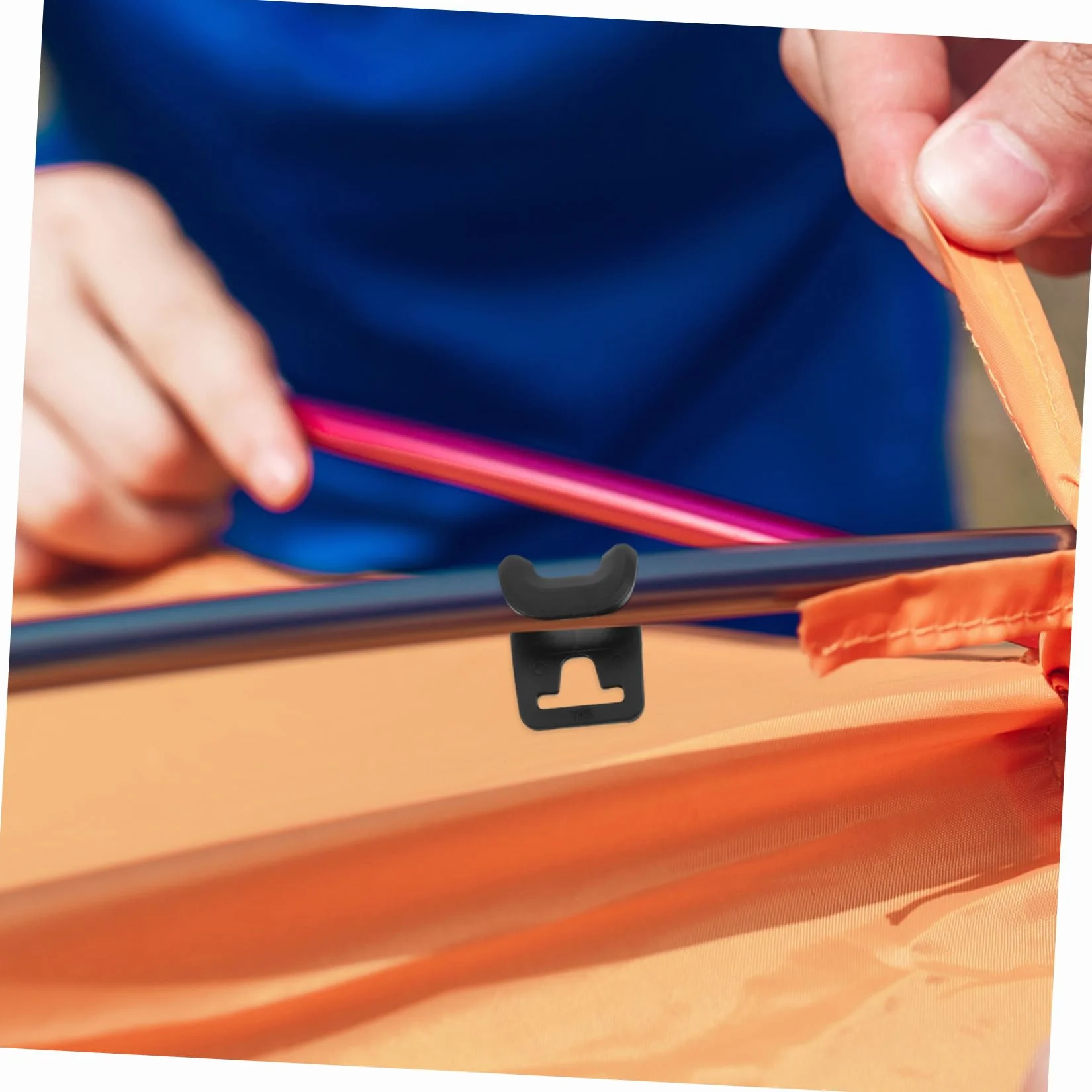UPKOCH 10 Ganchos de Plástico Conectores para Postes para Tienda de Campaña Accesorios de Camping