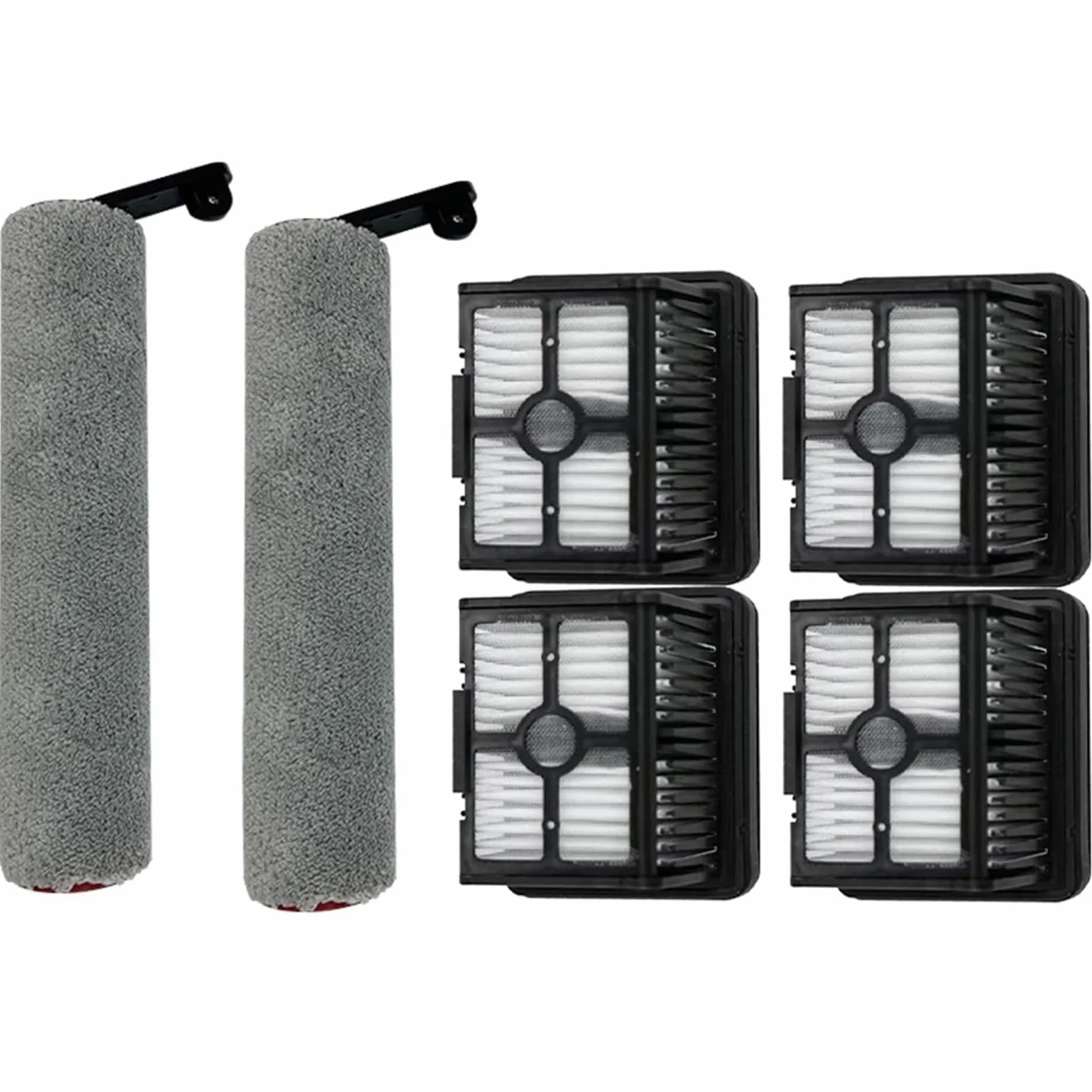 Piezas De Repuesto for Aspiradora, Kit De Filtro Y Rodillo De Cepillo AB34, Compatible con Dreame, Fregadora De Suelos MOVA M10, Cepillo Giratorio(1set.)