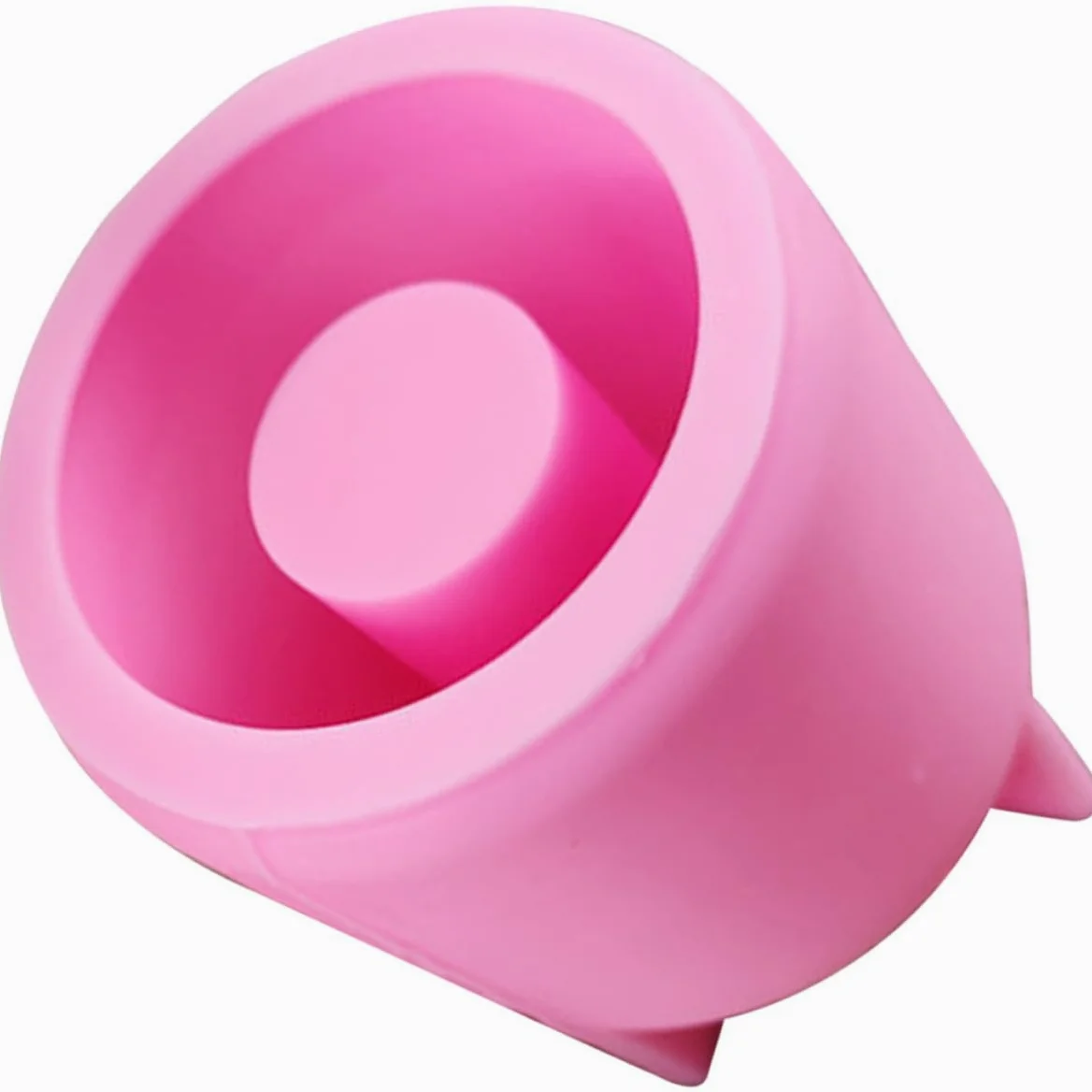 Molde de Jarrón Redondo de Silicona Rosa para DIY y Tienda | Interior Liso y Alta Transparencia, Fácil Desmoldeo, para Principiantes