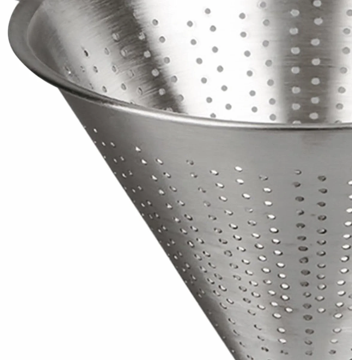 Menax - Colador Chino de Cocina de Acero Inoxidable - Colador de Cocina - Escurridor de Acero para Drenar Pasta, Verduras, Frutas y Arroz - 14 cm