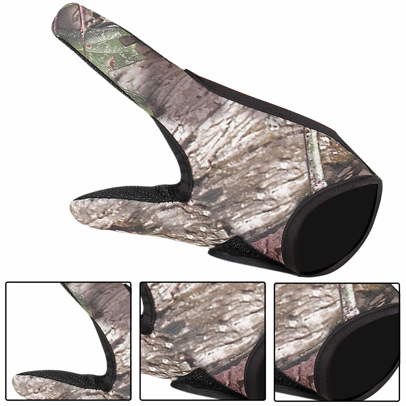 Guantes de Pesca con Dos Dedos Antideslizante Protector para Pesca al Aire Libre