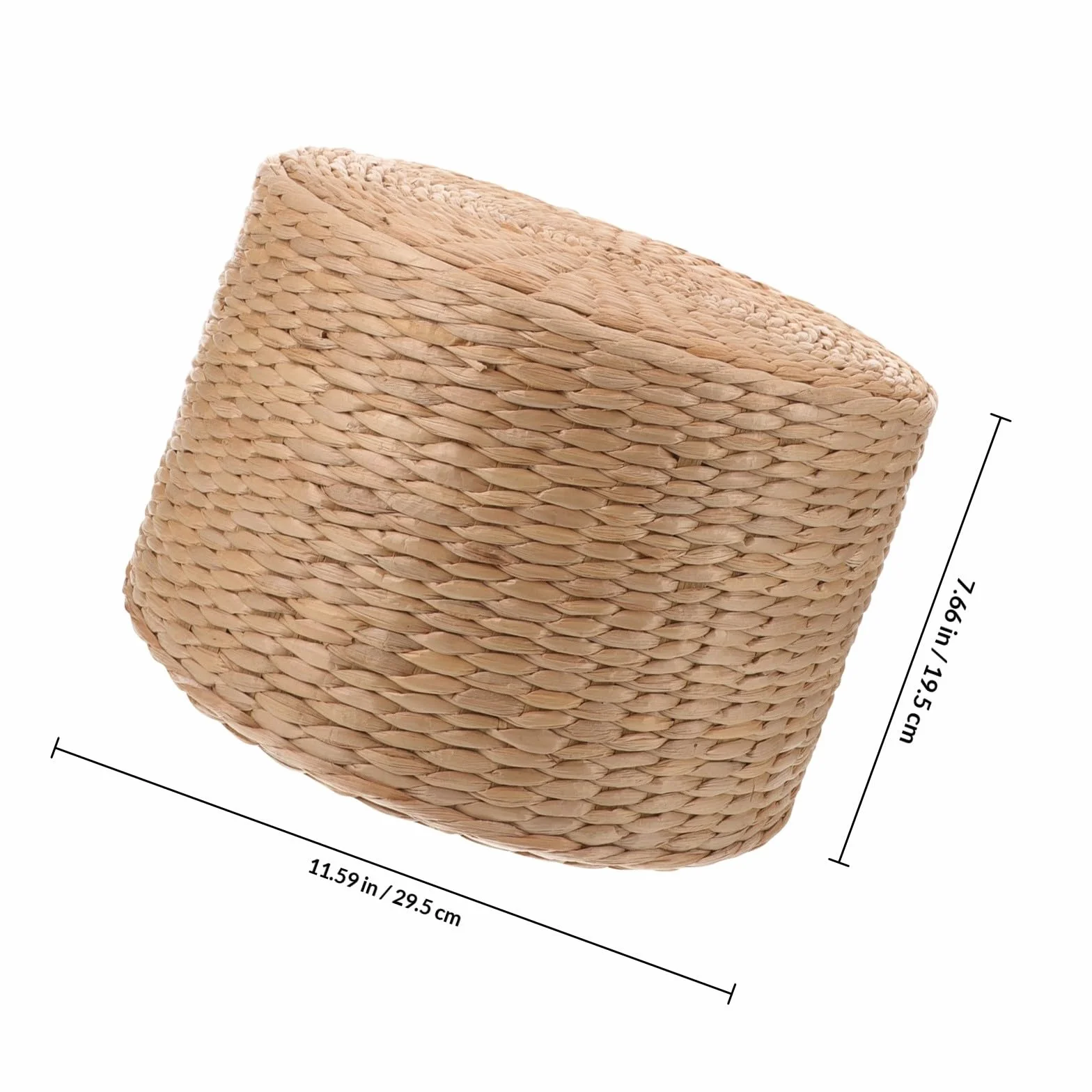 STOBAZA Taburete Puff Yute Tejido Natural para Exterior y Jardín