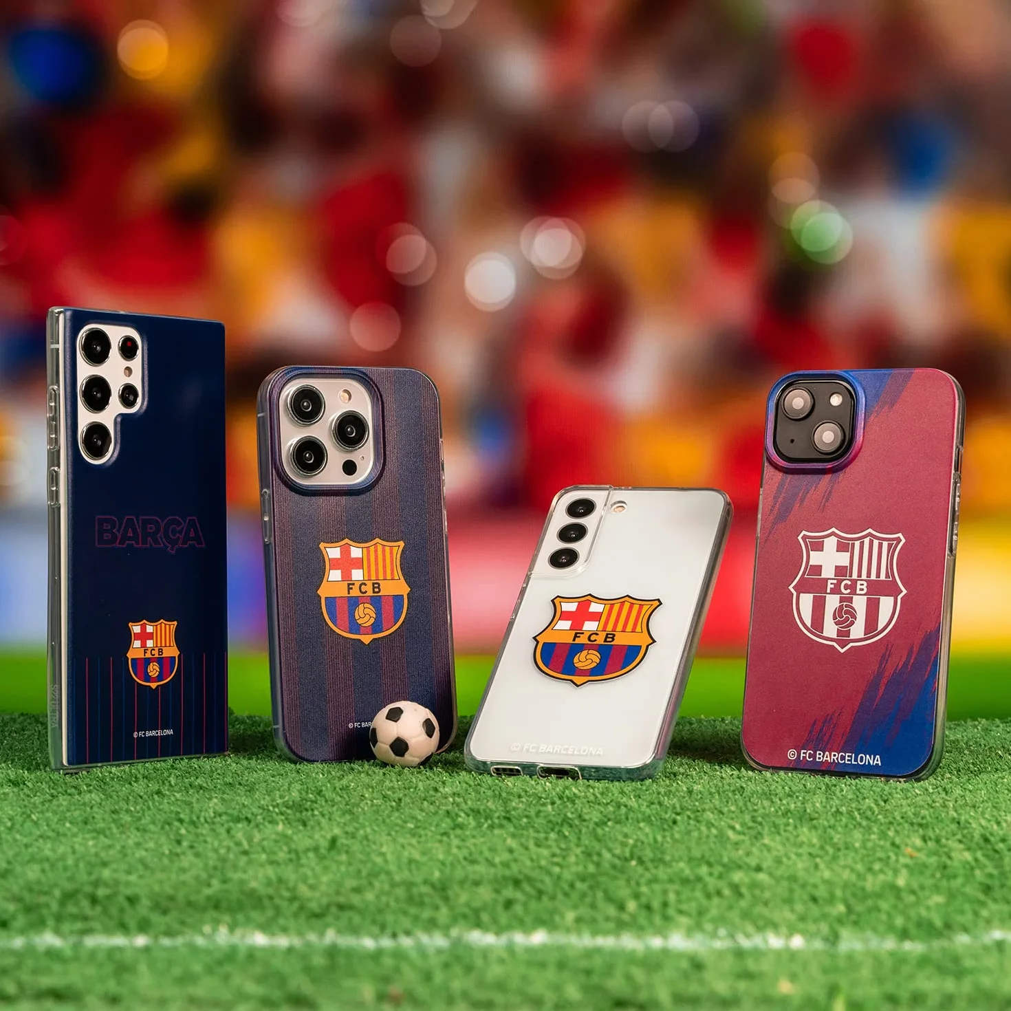 Funda iPhone 15 FC Barcelona Rayas Blaugrana Transparente Carcasa Silicona Flexible Licencia Oficial