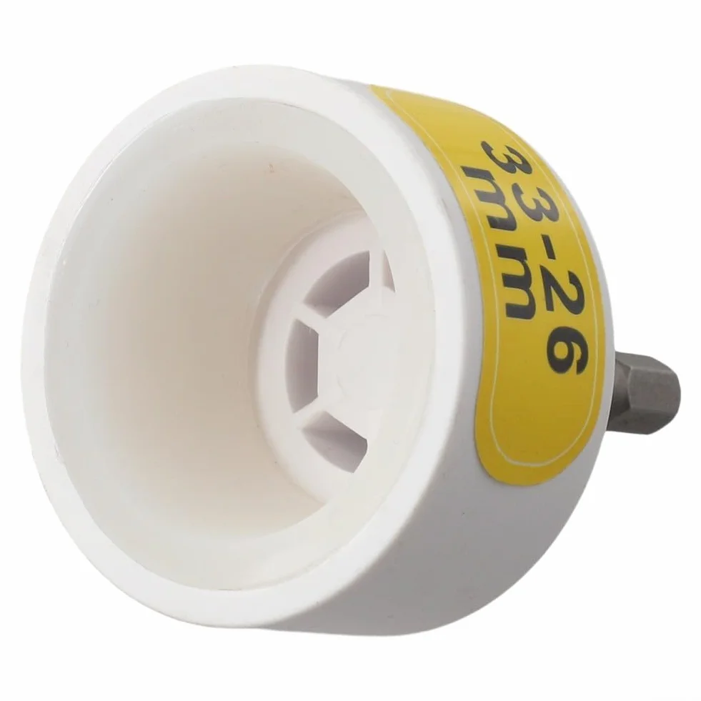 Cabezal taponador eléctrico blanco para sellado de botellas, adaptador de broca hexagonal de 1/4 pulgadas, herramienta de plástico ajustable de 10-50 mm, para operaciones de embalaje eficientes (20-30