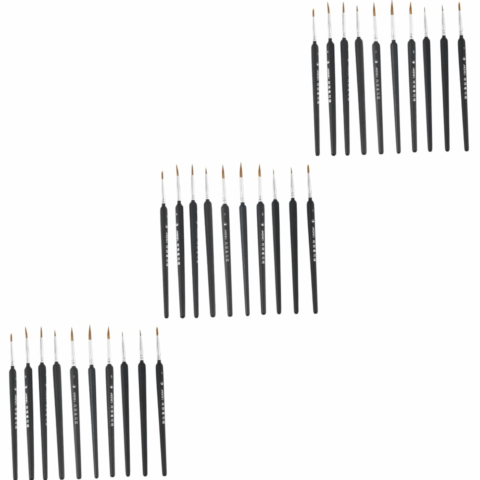 Operitacx 30piezas Pinceles De Dibujo para Pintura y Acuarela para Artistas y Principiantes Set De Pinceles De Punta Fina para Detalles Artísticos