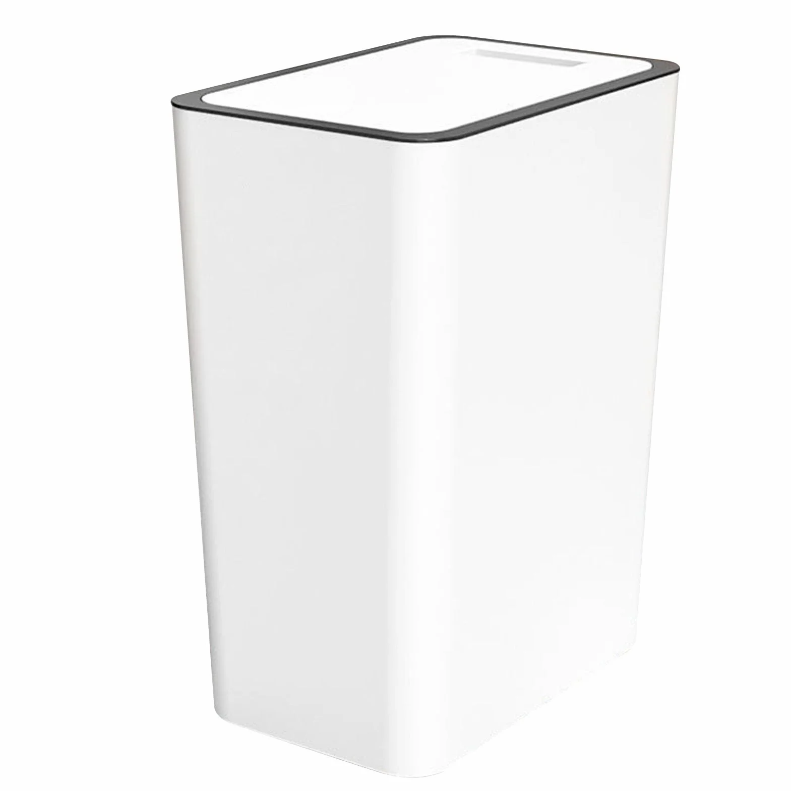 Bote de Basura 15L con Tapa Tipo Prensa para Baño, Dormitorio, Oficina