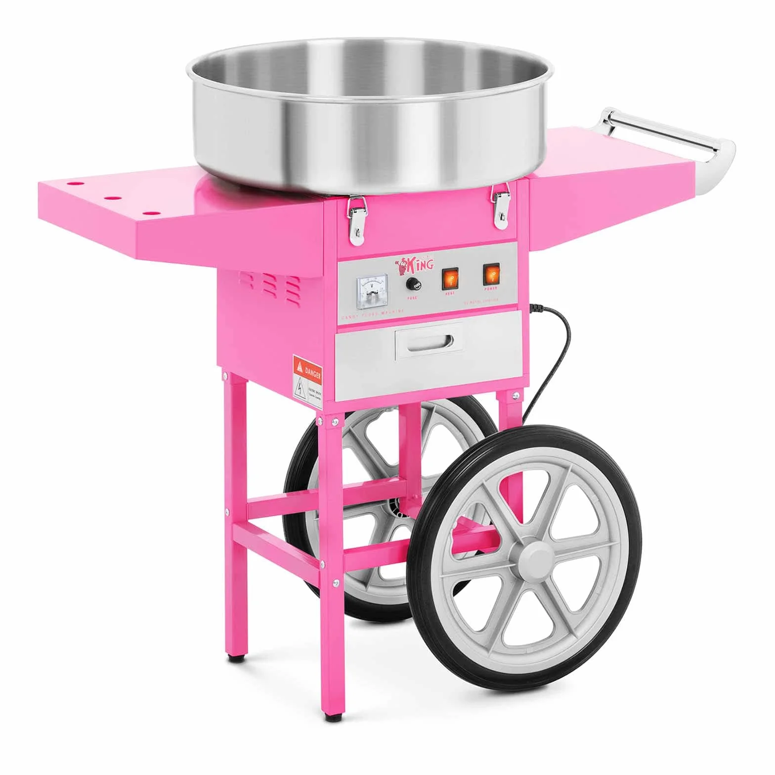 Royal Catering - RCZC-1200-W - Máquina de algodón de azúcar - con carrito - 1200 W
