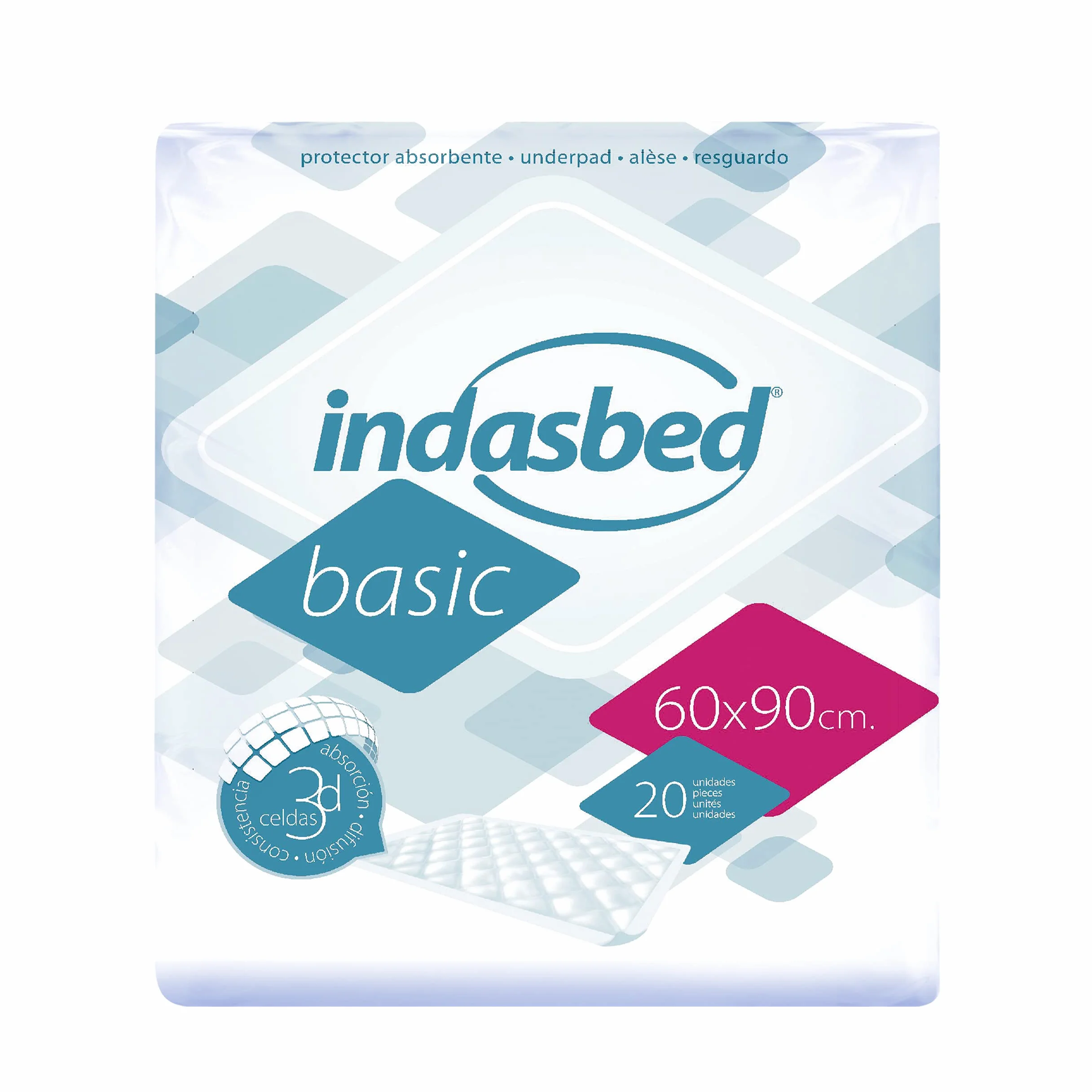 Indasbed Basic Protector Cama 60 x 90 cm Blanco 20 Unidades