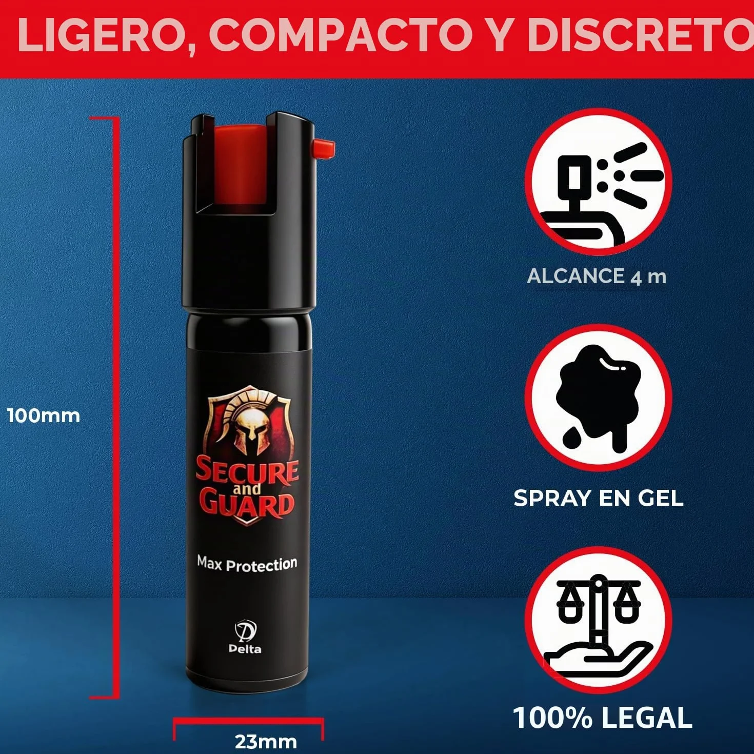 Secure & Guard Spray de marcado 20 ml Gel de espuma expansiva Alcance 4 m